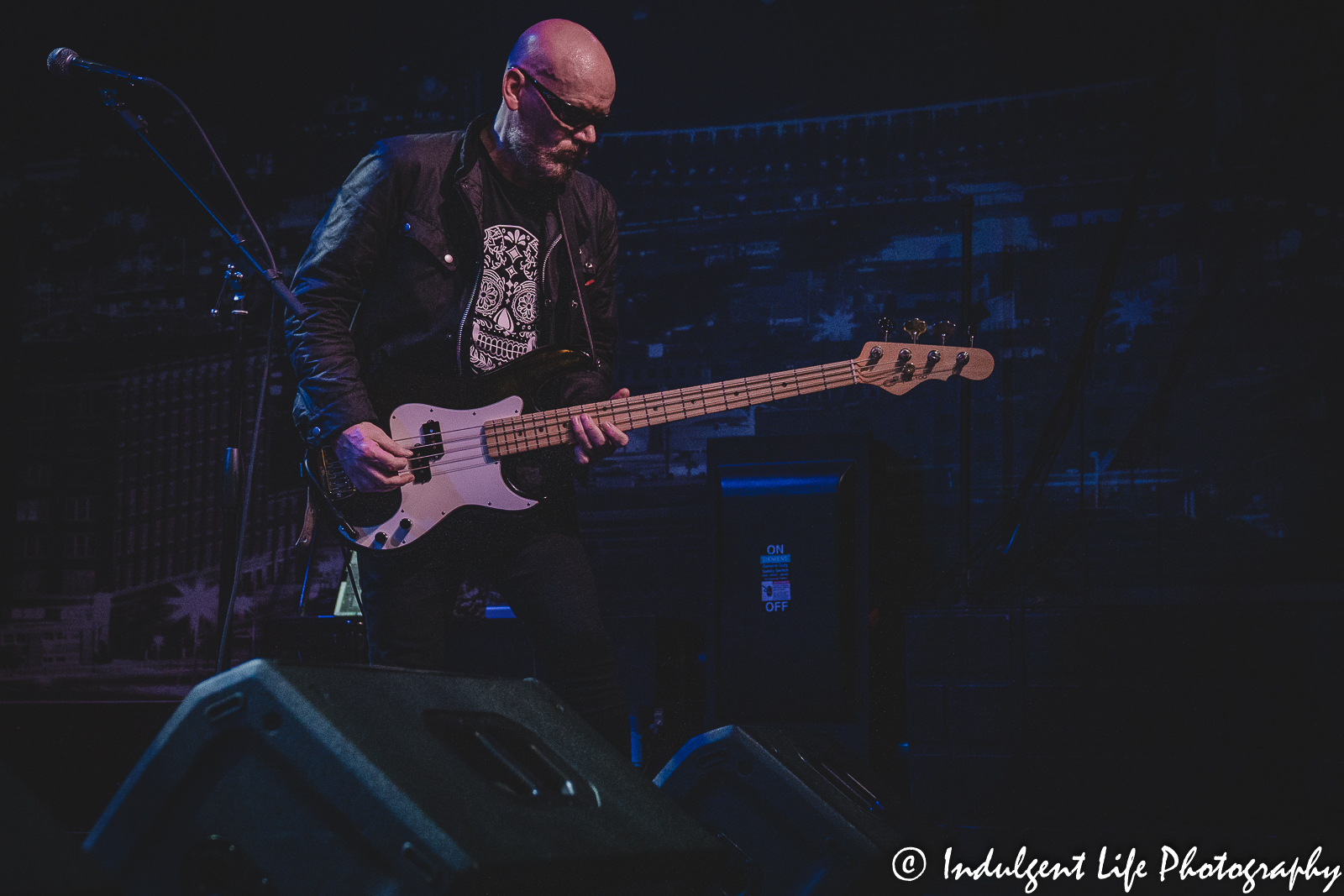 Gene Loves Jezebel bass player Peter Bugg Rizzo playing live at the recordBar in downtown Kansas City, MO on May 26, 2022.