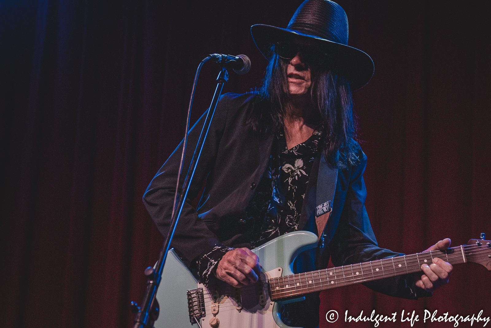 Gene Loves Jezebel frontman Jay Aston performing live at the recordBar in downtown Kansas City, MO on May 26, 2022.