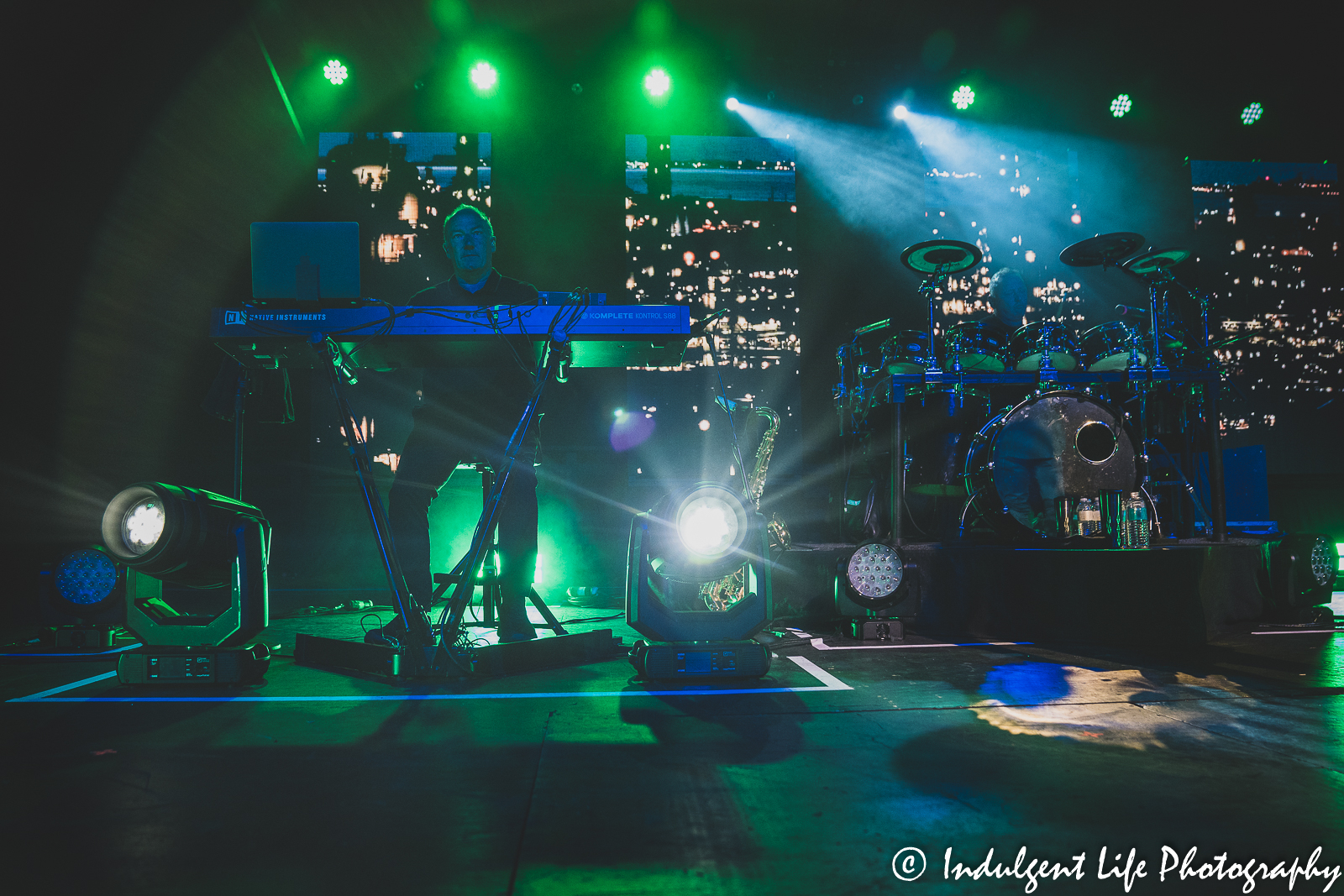 OMD keyboardist Martin Cooper and drummer Stuart Kershaw performing live together at The Truman in Kansas City, MO on May 8, 2022.