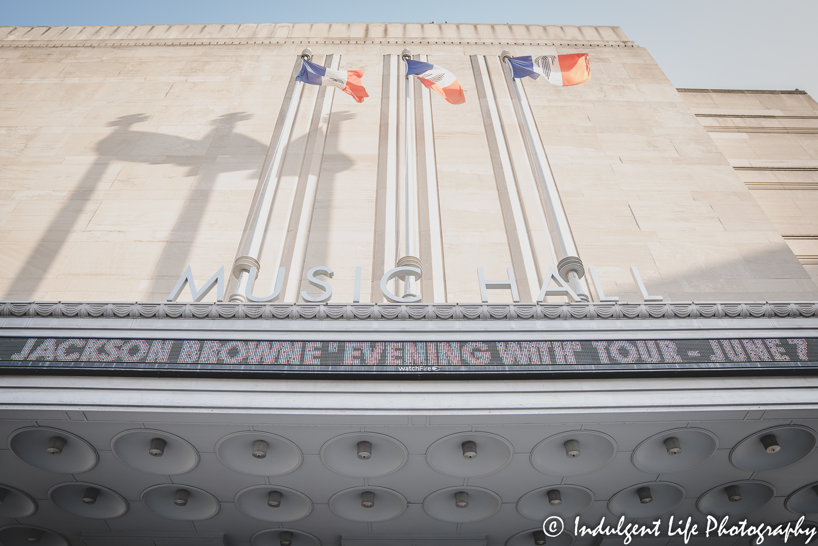 Kansas City Music Hall marquee in downtown featuring Jackson Browne on June 7, 2022.