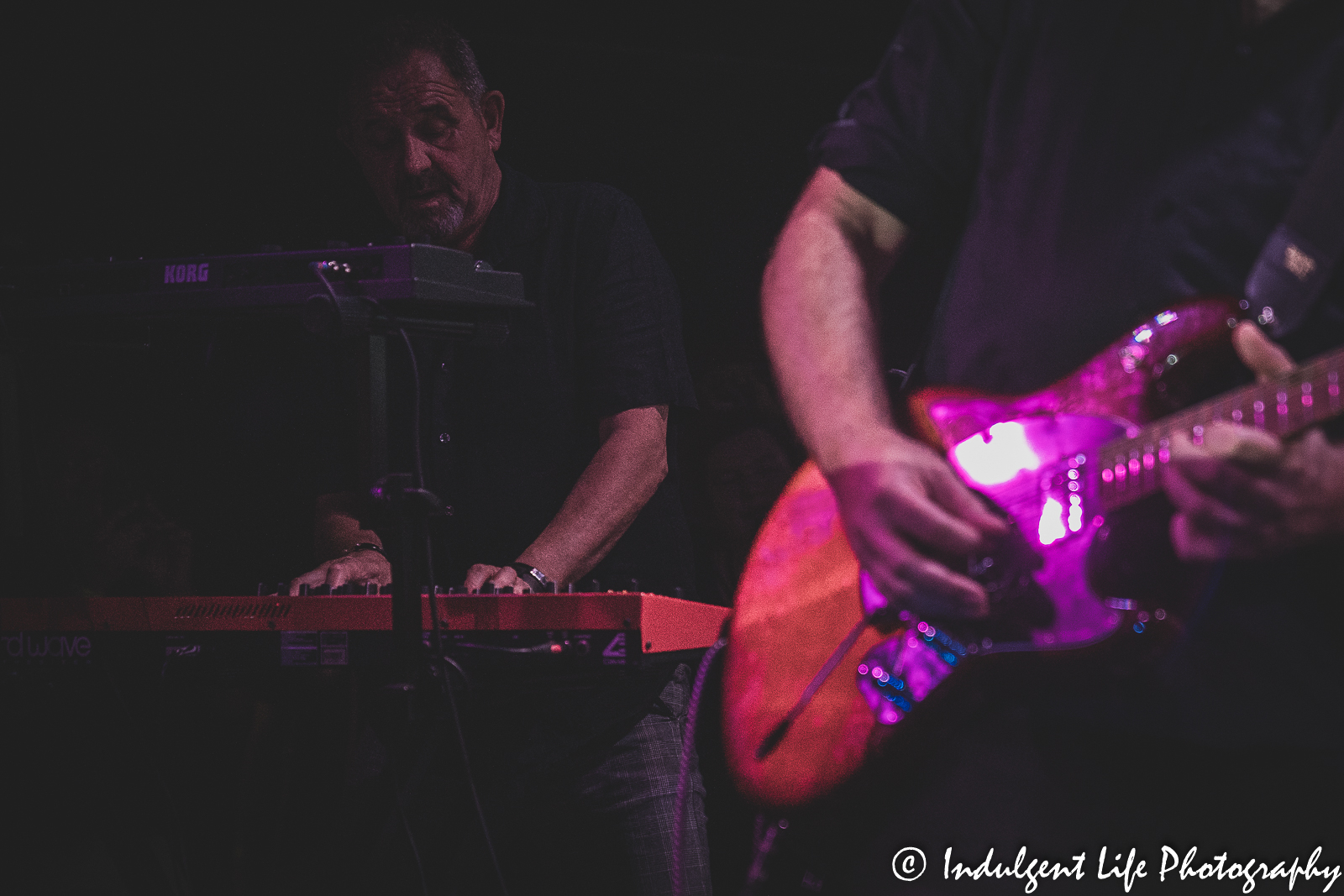 Keyboardist Stephen Walker of Modern English performing live at the recordBar in downtown Kansas City, MO on June 24, 2022.