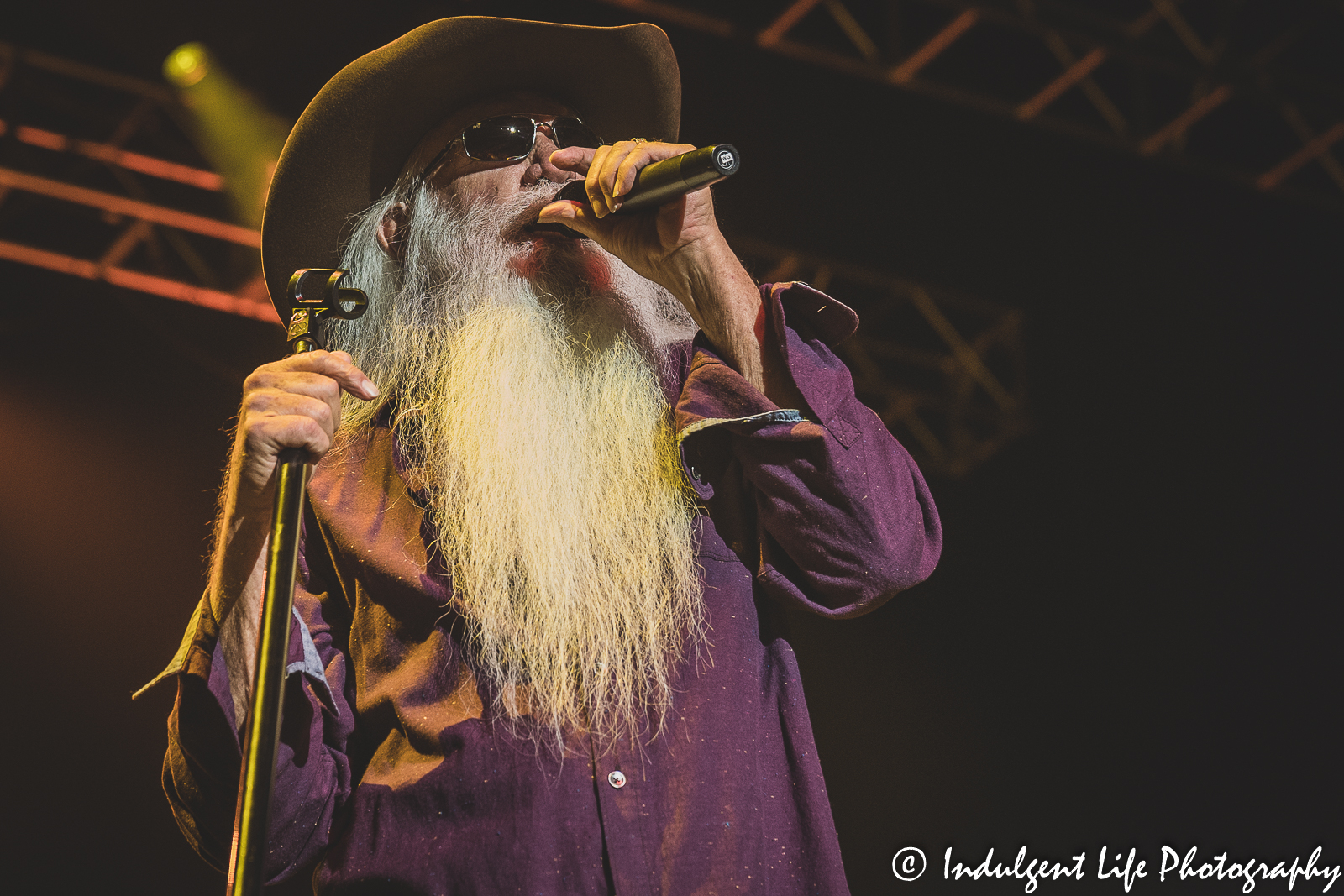 The Oak Ridge Boys baritone singer William Lee Golden live in concert at Ameristar Casino's Star Pavilion in Kansas City, MO on July 15, 2022.