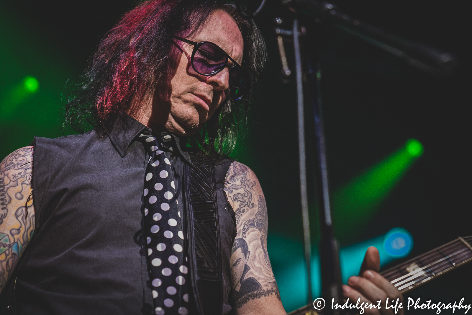 Riley's L.A. Guns frontman Kurt Frohlich live in concert at Ameristar Casino's Star Pavilion in Kansas City, MO on October 8, 2022.