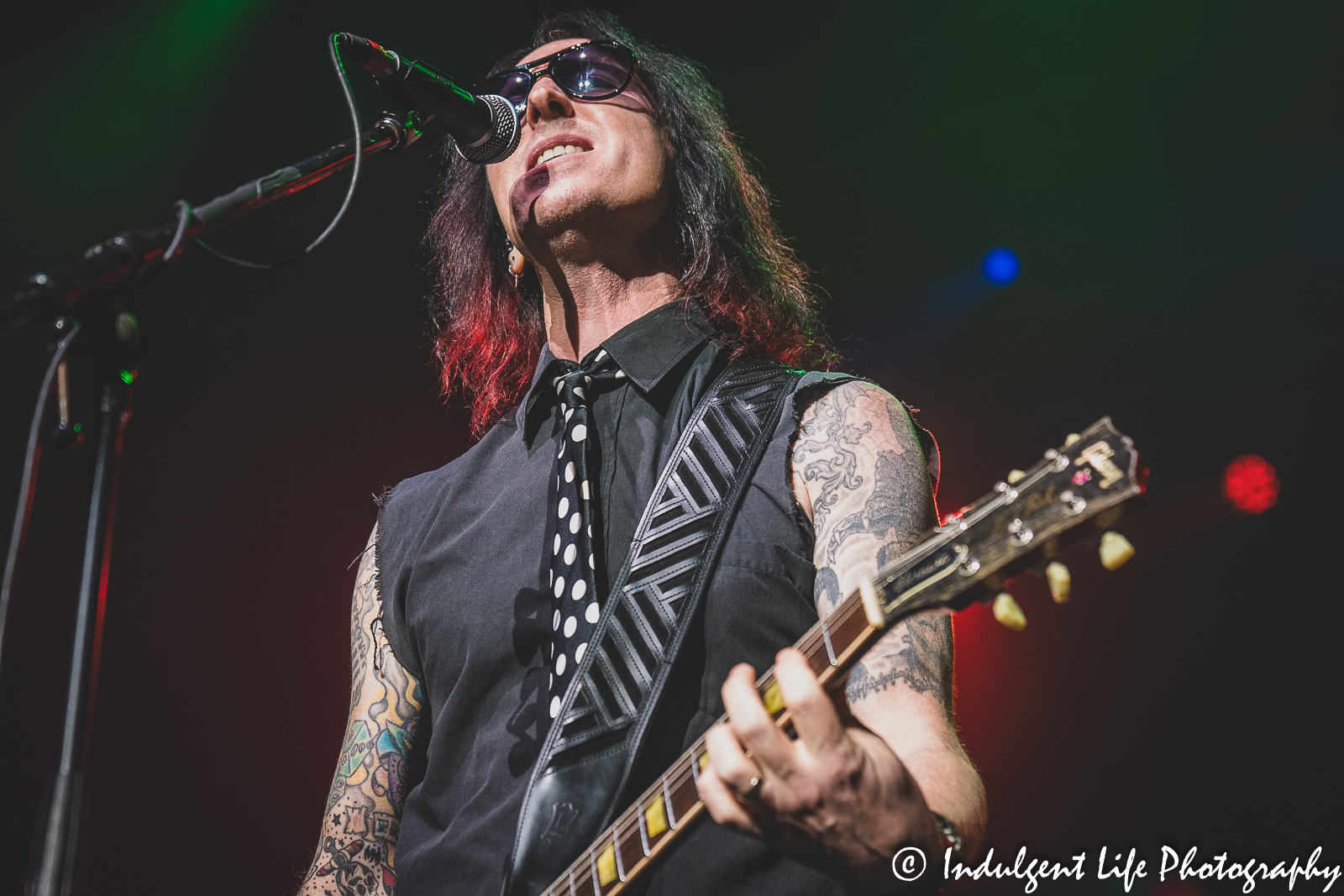 Riley's L.A. Guns frontman Kurt Frohlich singing live at Ameristar Casino's Star Pavilion in Kansas City, MO on October 8, 2022.