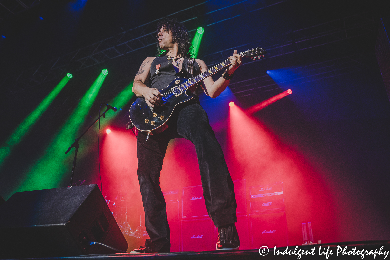 Lead guitarist Scott Griffin of Riley's L.A. Guns playing live at Star Pavilion inside of Ameristar Casino in Kansas City, MO on October 8, 2022.