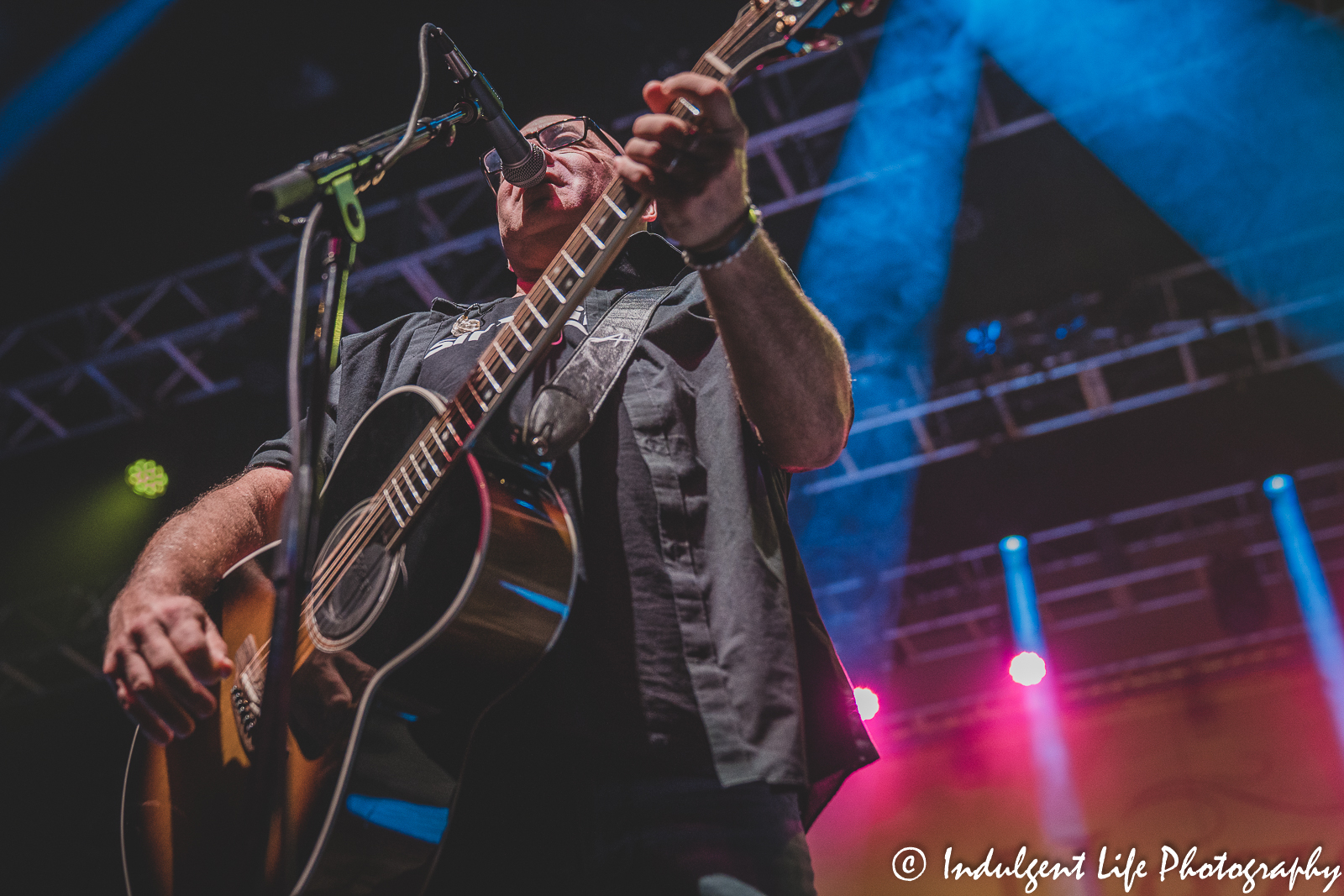 Frontman Ken Block of Sister Hazel performing live at Ameristar Casino's Star Pavilion in Kansas City, MO on October 21, 2022.