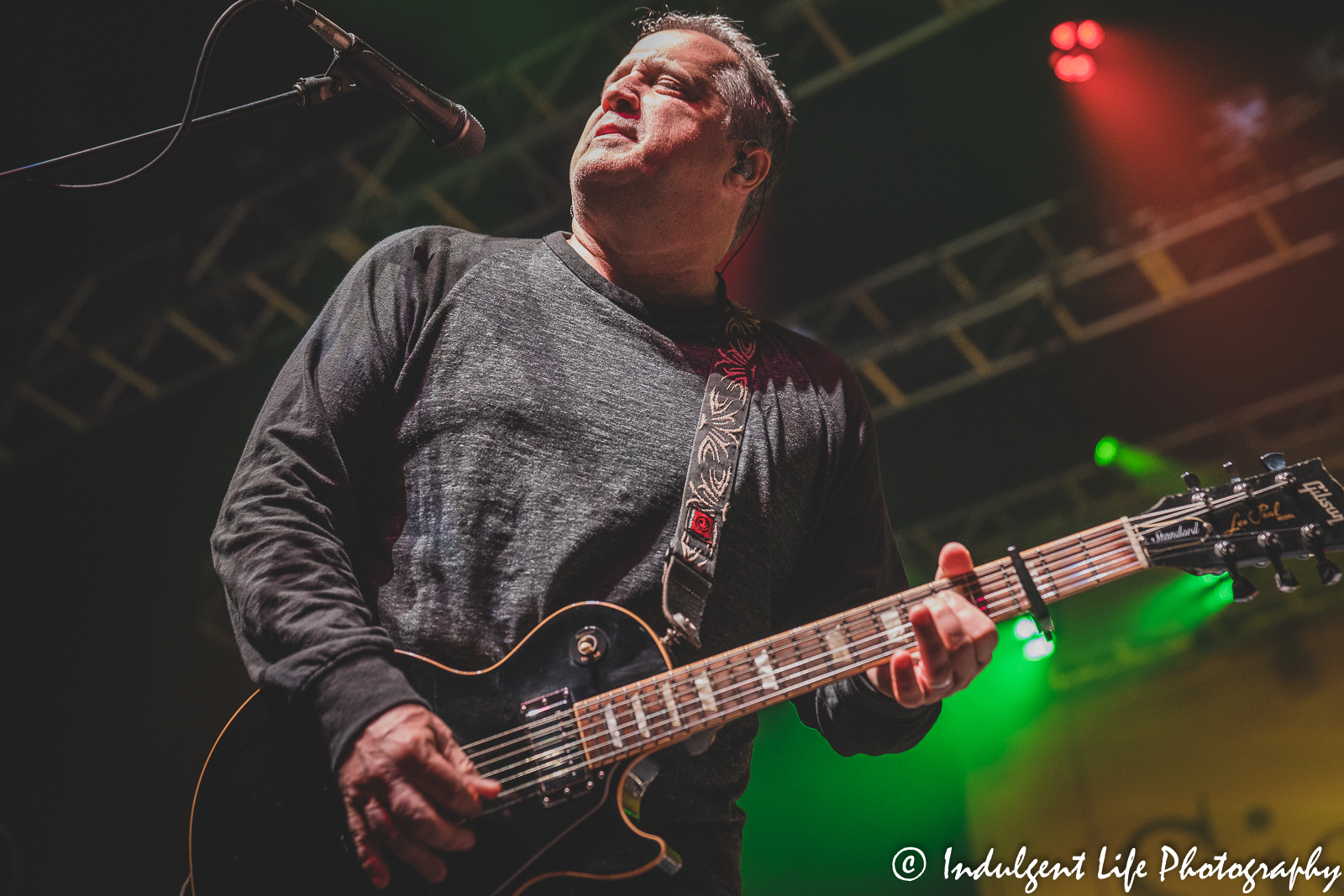 Rhythm guitarist player Drew Copeland of Sister Hazel performing live at Ameristar Casino's Star Pavilion in Kansas City, MO on October 21, 2022.