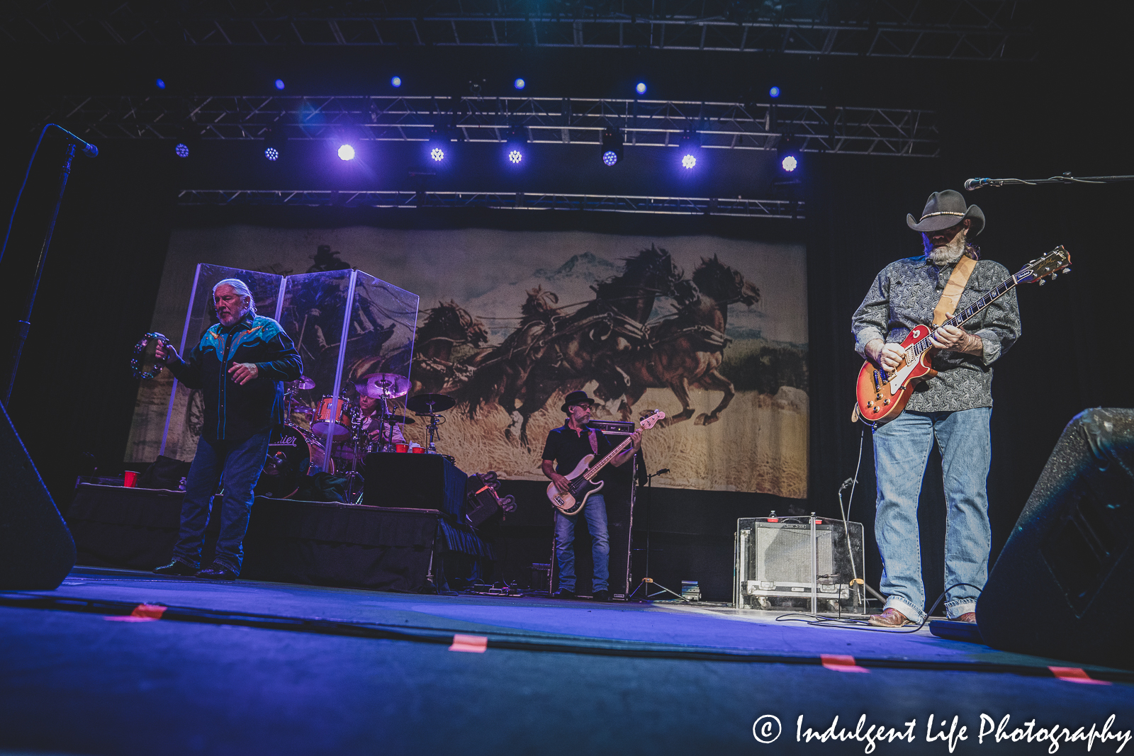 The Marshall Tucker Band members Doug Gray, B.B. Borden, Tony Black and Rick Willis performing together at Ameristar Casino in Kansas City, MO on October 28, 2022.