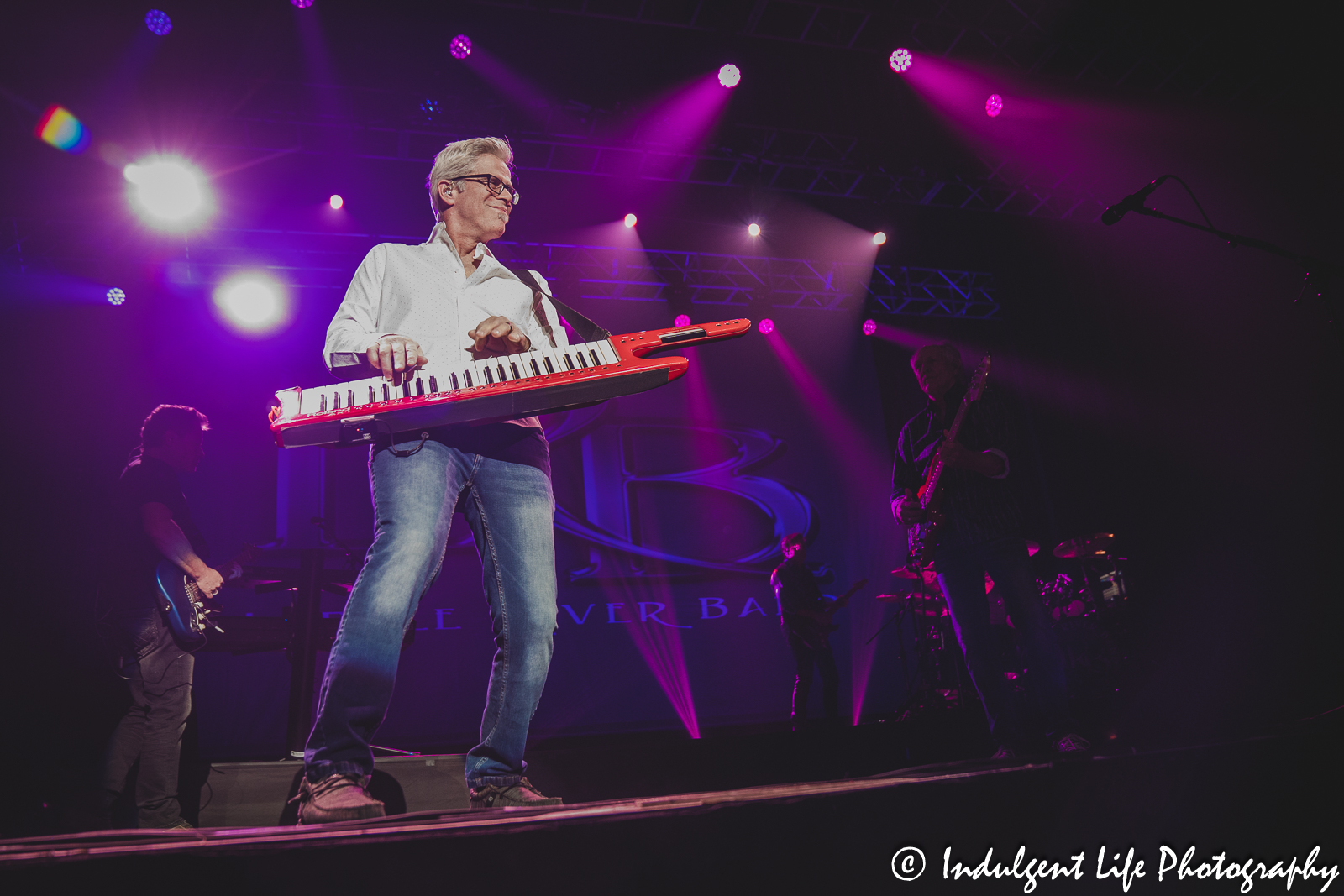 Little River Band's Chris Marion jamming on the keytar at Star Pavilion inside of Ameristar Casino in Kansas City, MO on March 25, 2023.