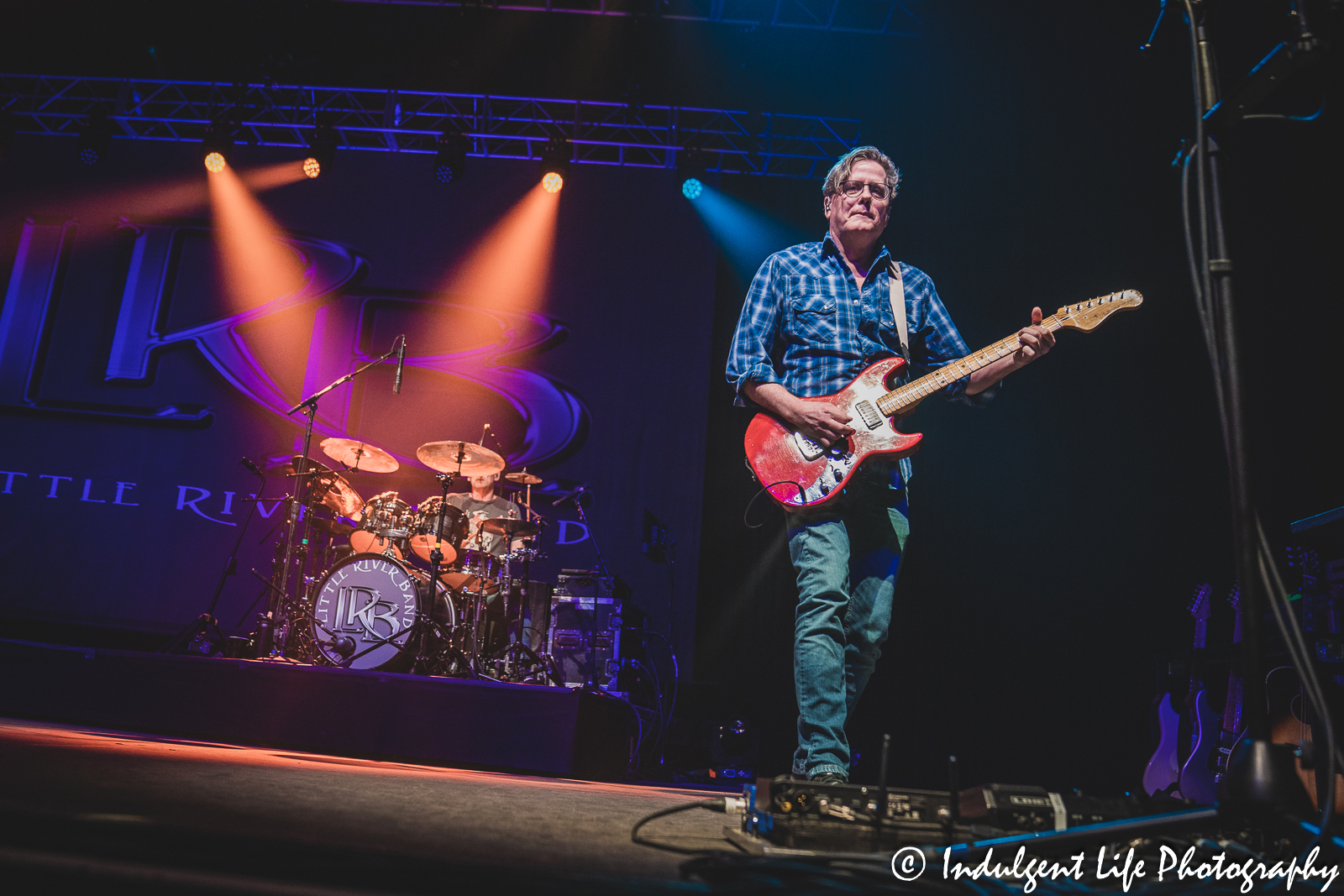 Little River Band guitarist Bruce Wallace playing live at Ameristar Casino's Star Pavilion in Kansas City on March 25, 2023.