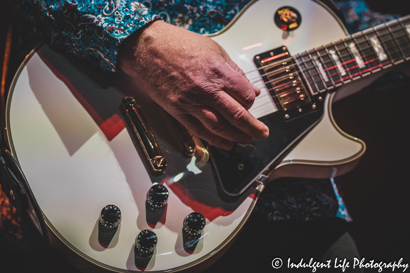 Guitar of Missouri the band founding member Lane Turner as he performs at Ameristar Casino in Kansas City, MO on March 18, 2023.