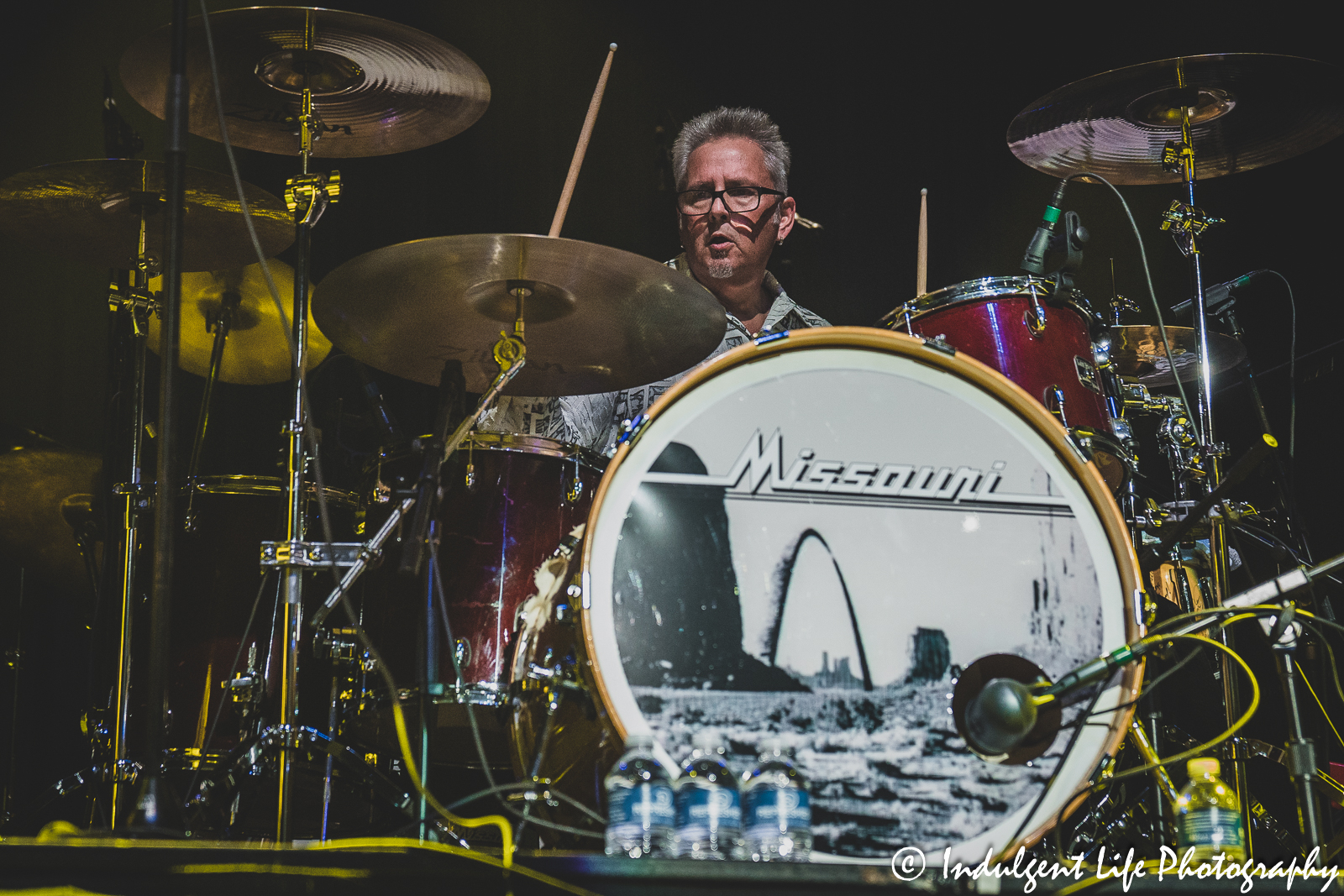 Missouri band drummer Bill Larson performing live at Star Pavilion inside of Ameristar Casino in Kansas City, MO on March 18, 2023.