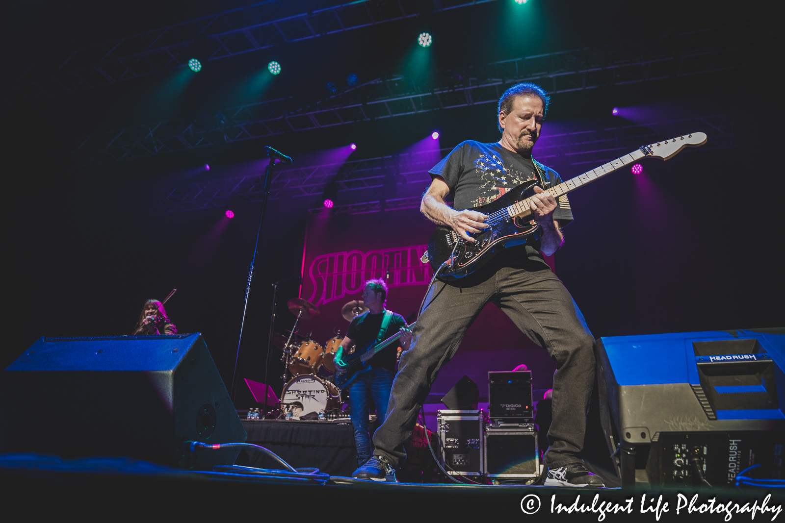 Guitar player Chet Galloway of Shooting Star performing live in concert at Star Pavilion inside of Ameristar Casino in Kansas City, MO on March 18, 2023.