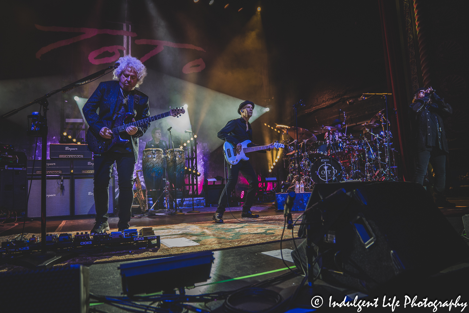 Live concert performance at Uptown Theater in Kansas City, MO featuring Toto on March 29, 2023.