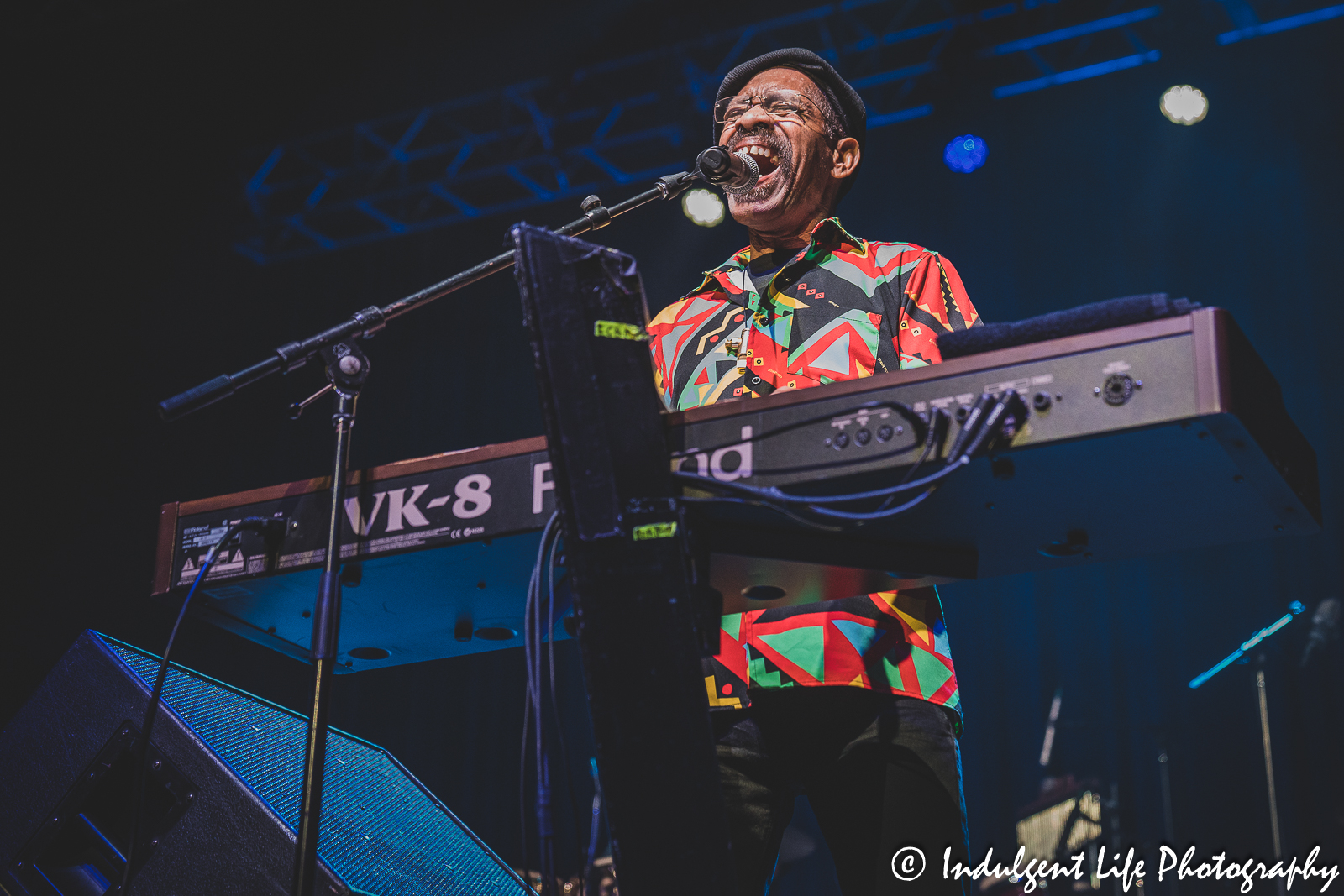 WAR founding member Leroy "Lonnie" Jordan singing and playing the keyboard live at Ameristar Casino Hotel Kansas City on March 11, 2023.