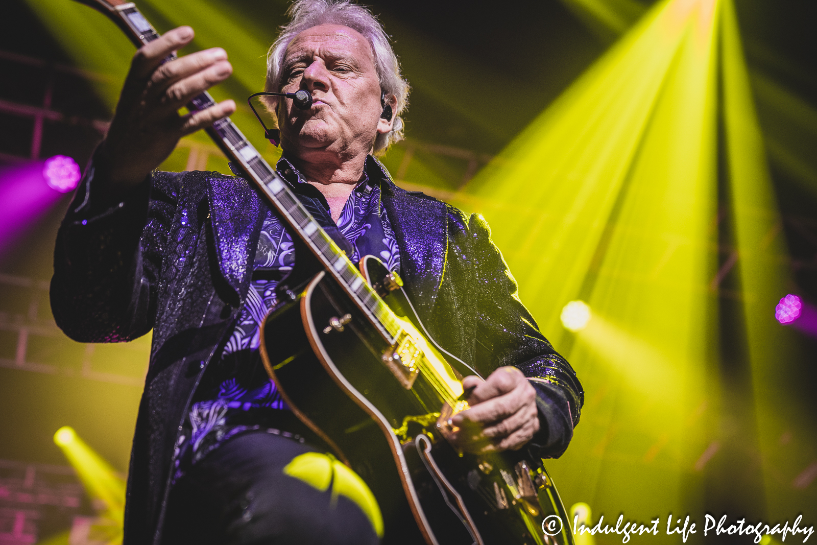 Guitar player and singer Russell Hitchcock of soft rock duo Air Supply singing "Even the Nights Are Better" in concert at Ameristar Casino's Star Pavilion in Kansas City, MO on May 5, 2023.