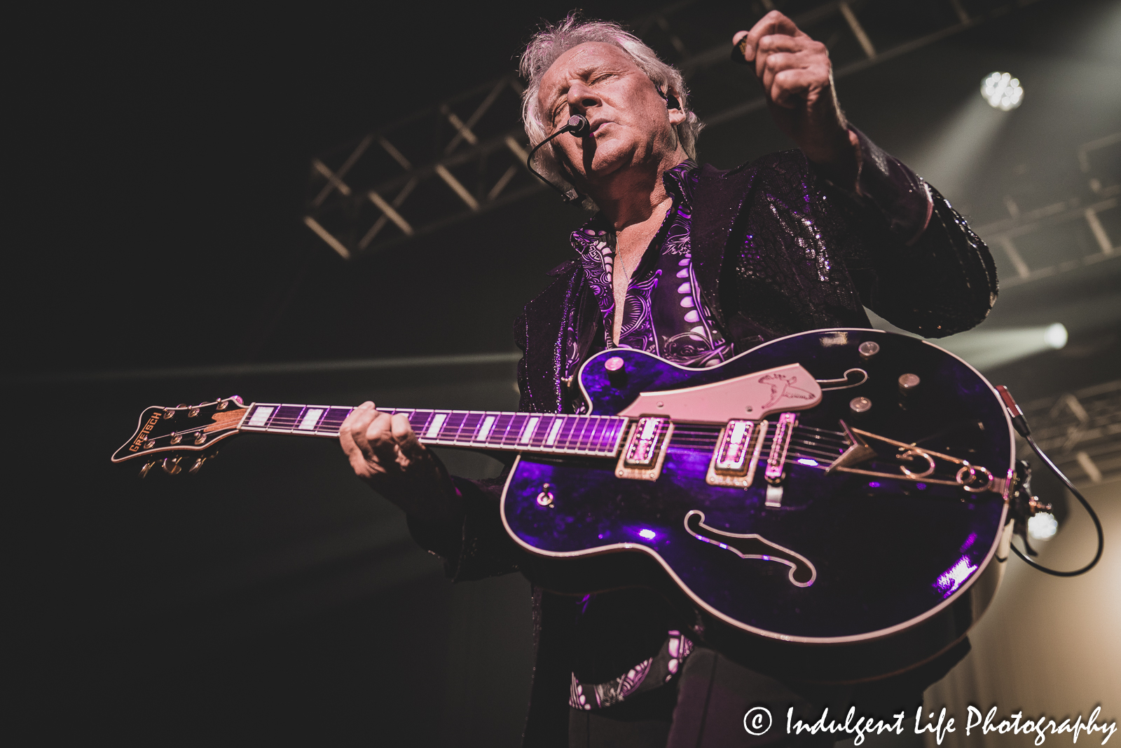 Guitar player and vocalist Graham Russell of soft rock duo Air Supply live in concert performing "Just as I Am" at Ameristar Casino's Star Pavilion in Kansas City, MO on May 5, 2023.