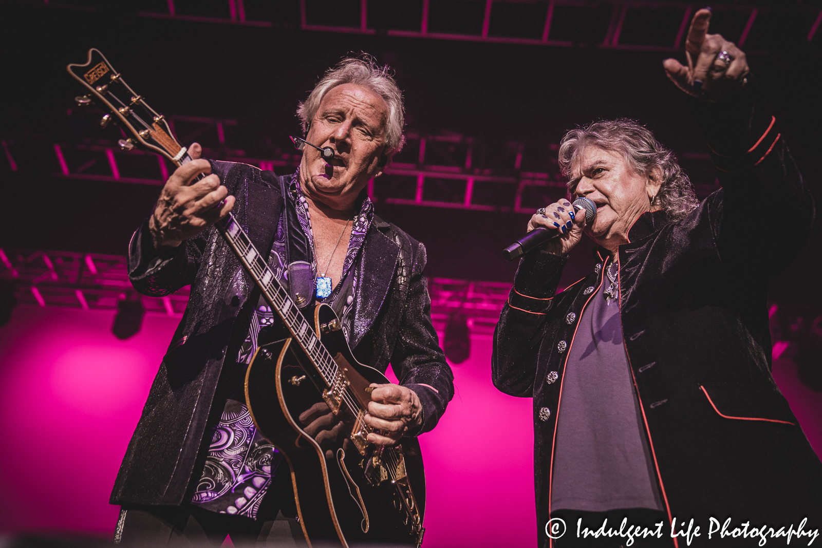 Graham Russell and Russell Hitchcock of soft rock duo Air Supply performing "Even the Nights Are Better" at Star Pavilion inside of Ameristar Casino in Kansas City, MO on May 5, 2023.