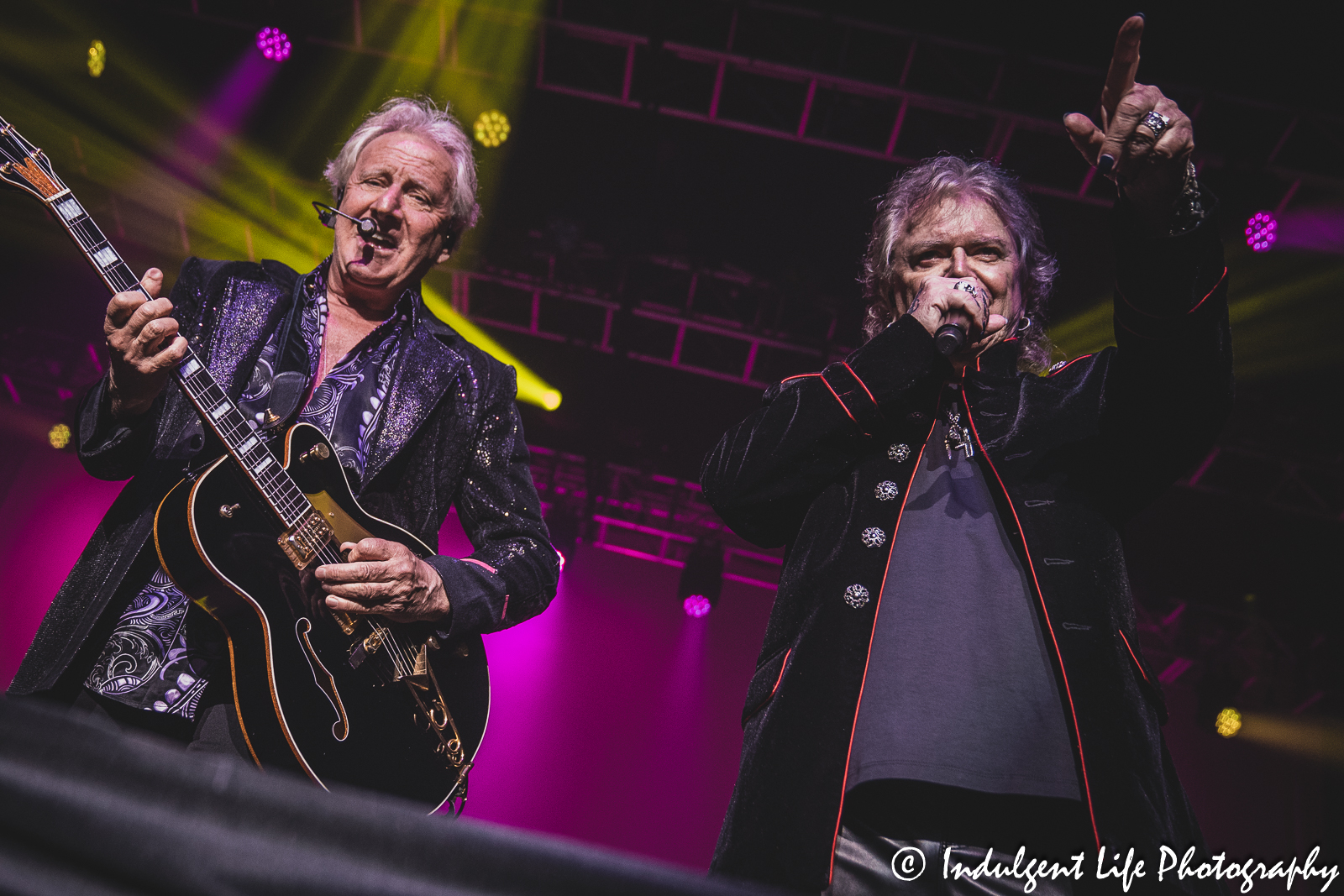 Air Supply member Graham Russell and Russell Hitchcock live in concert together performing "Even the Nights Are Better" at Ameristar Casino Hotel Kansas City on May 5, 2023.
