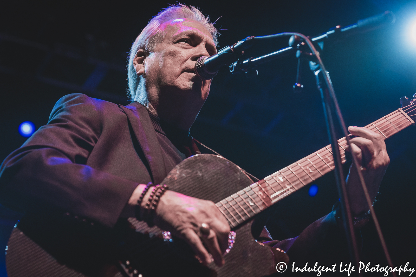 Lead singer and guitarist John Dill of The Ozark Mountain Daredevils performing live at Star Pavilion inside of Ameristar Casino in Kansas City, MO on November 11, 2023.