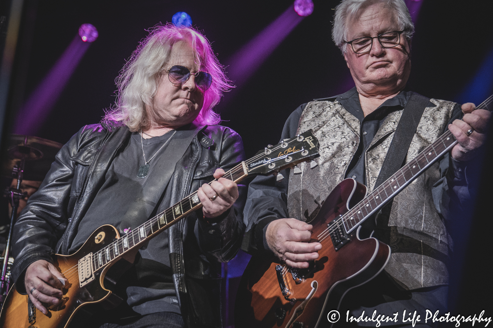 Missouri band guitarists Rusty Crewse and Lane Turner performing together at Ameristar Casino in Kansas City, MO on April 20, 2024.