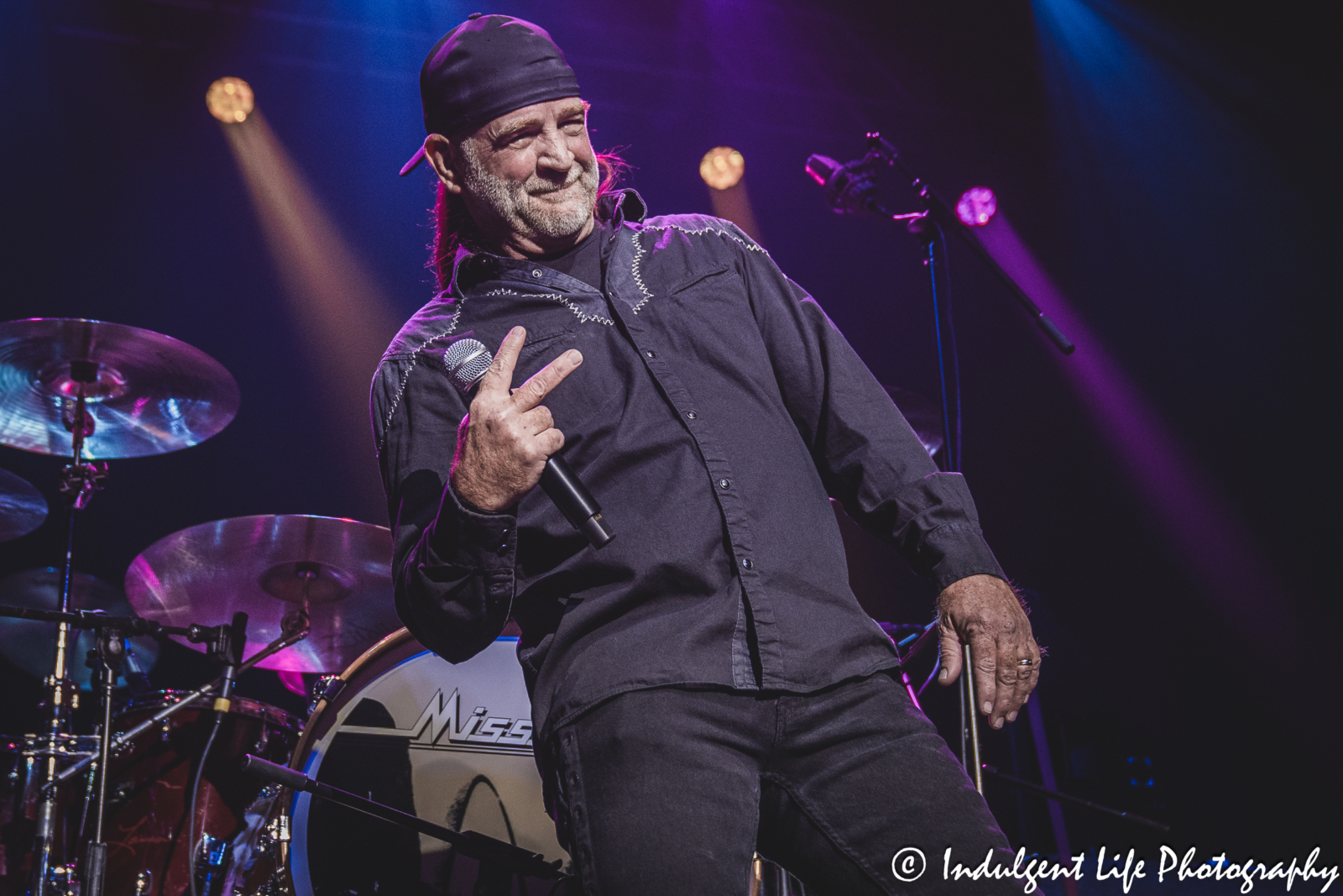 Frontman Frank Drummond of Missouri the band performing live at Ameristar Casino's Star Pavilion in Kansas City, MO on April 20, 2024.