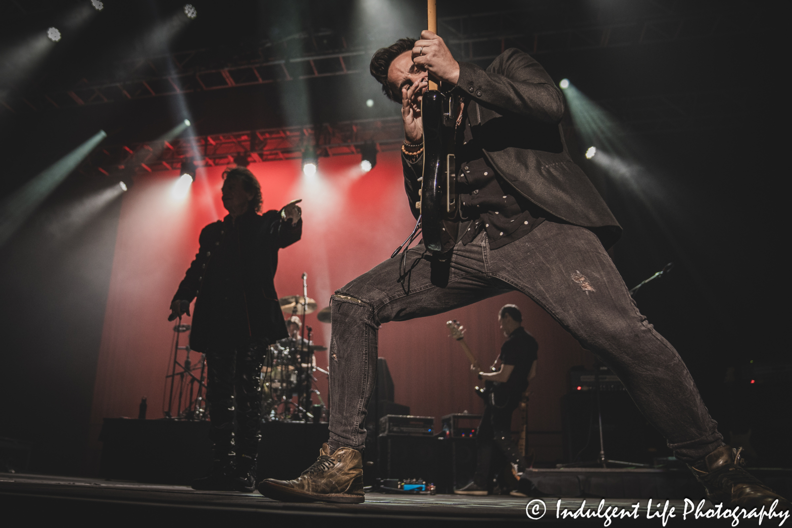 Guitar player Chris Vazquez performing live with soft rock duo Air Supply at Ameristar Casino in Kansas City, MO on May 4, 2024.