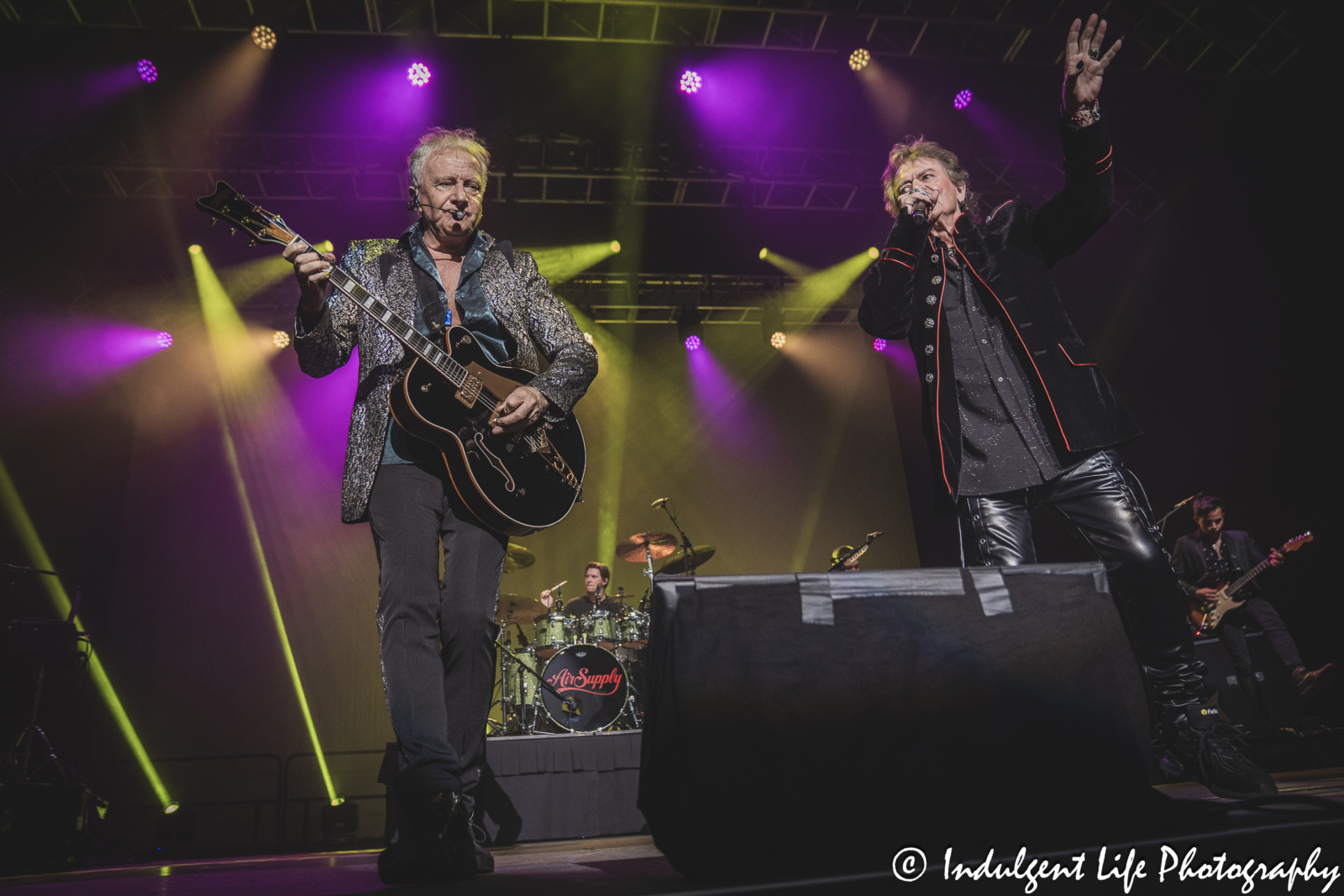 Graham Russell and Russell Hitchcock of Australian soft rock duo Air Supply performing "Even the Nights Are Better" live at Ameristar Casino's Star Pavilion in Kansas City, MO on May 4, 2024.