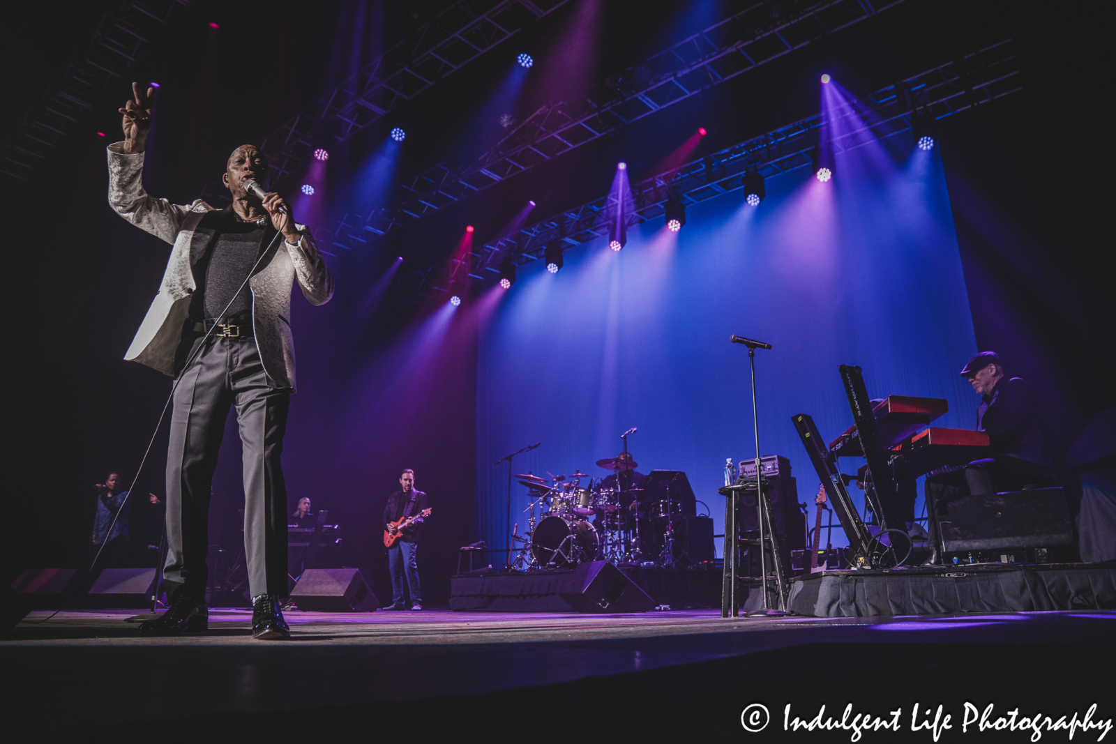 Jeffrey Osborne and his band live in concert together at Ameristar Casino's Star Pavilion in Kansas City, MO on May 18, 2024.