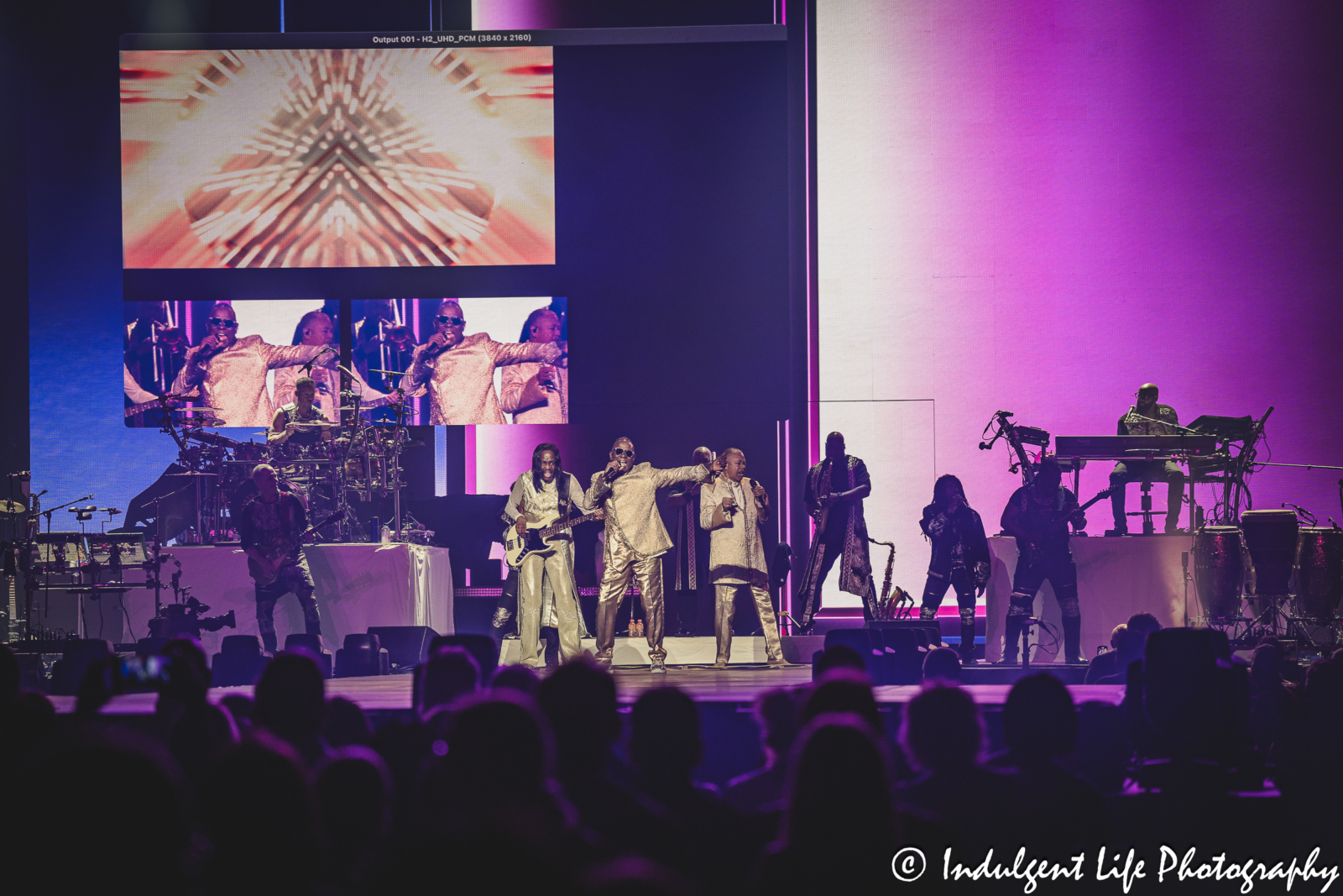 Earth, Wind & Fire (EW&F) performing "Shining Star" live at T-Mobile Center in downtown Kansas City, MO on June 6, 2024.