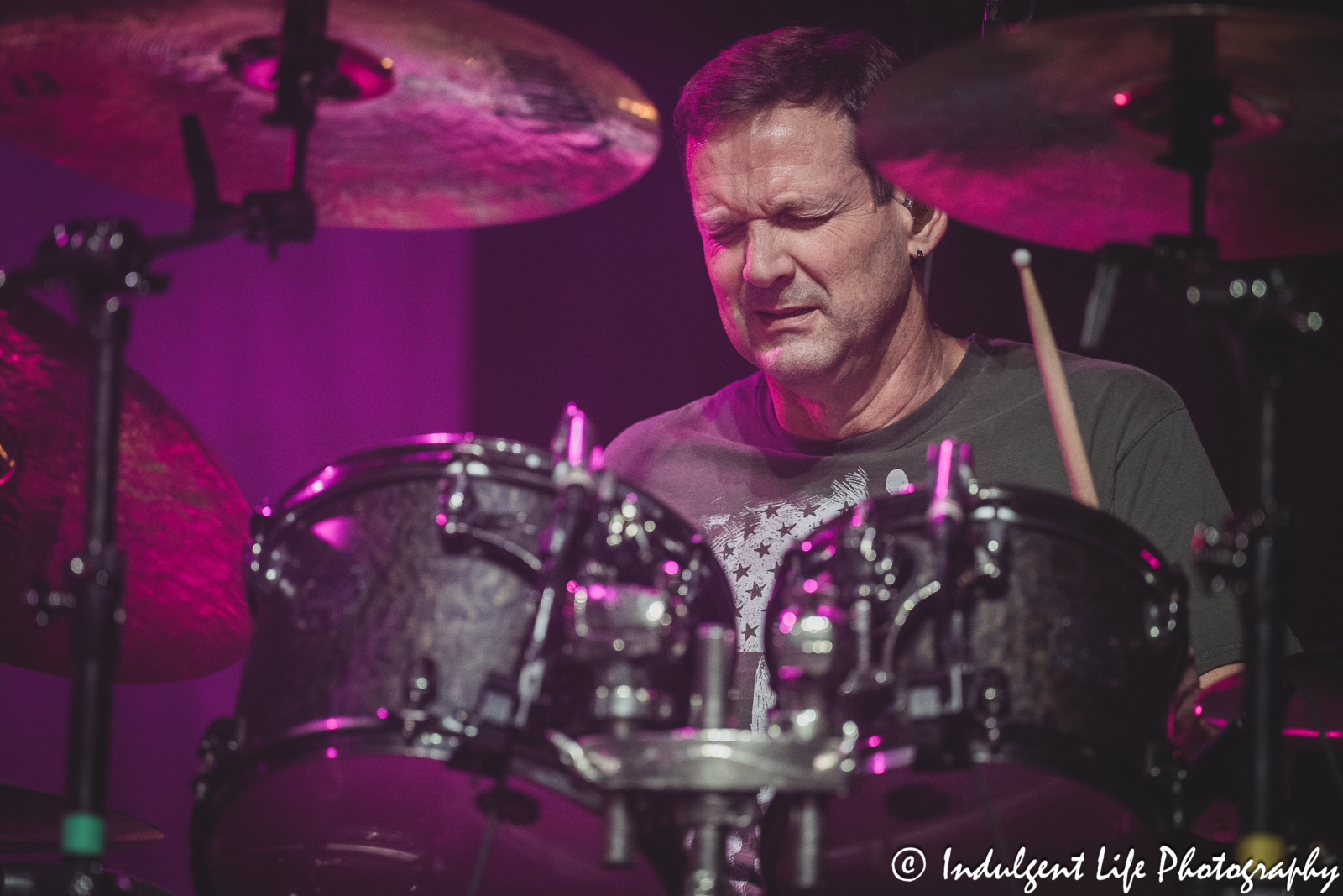 LRB drummer Ryan Ricks during his solo at Star Pavilion inside of Ameristar Casino in Kansas City, MO on June 1, 2024.