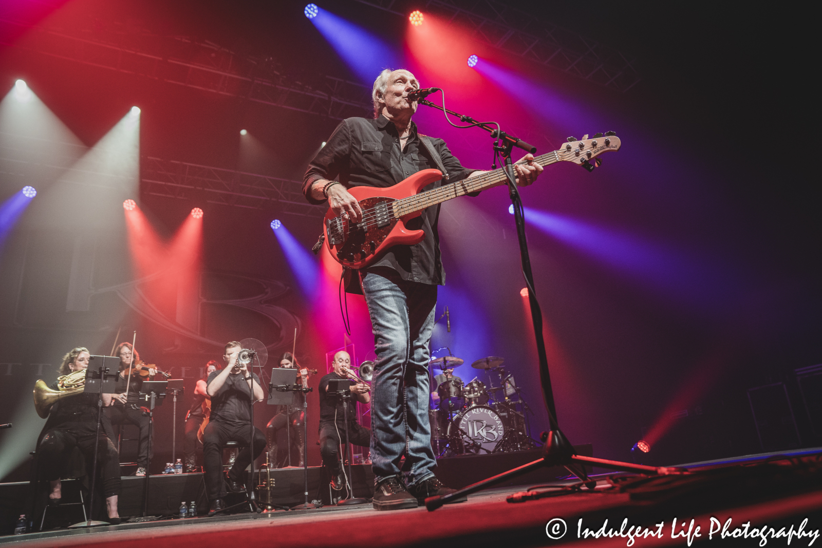 LRB lead singer and bass guitarist Wayne Nelson live in concert with the Night Owl Orchestra at Ameristar Casino in Kansas City, MO on June 1, 2024.