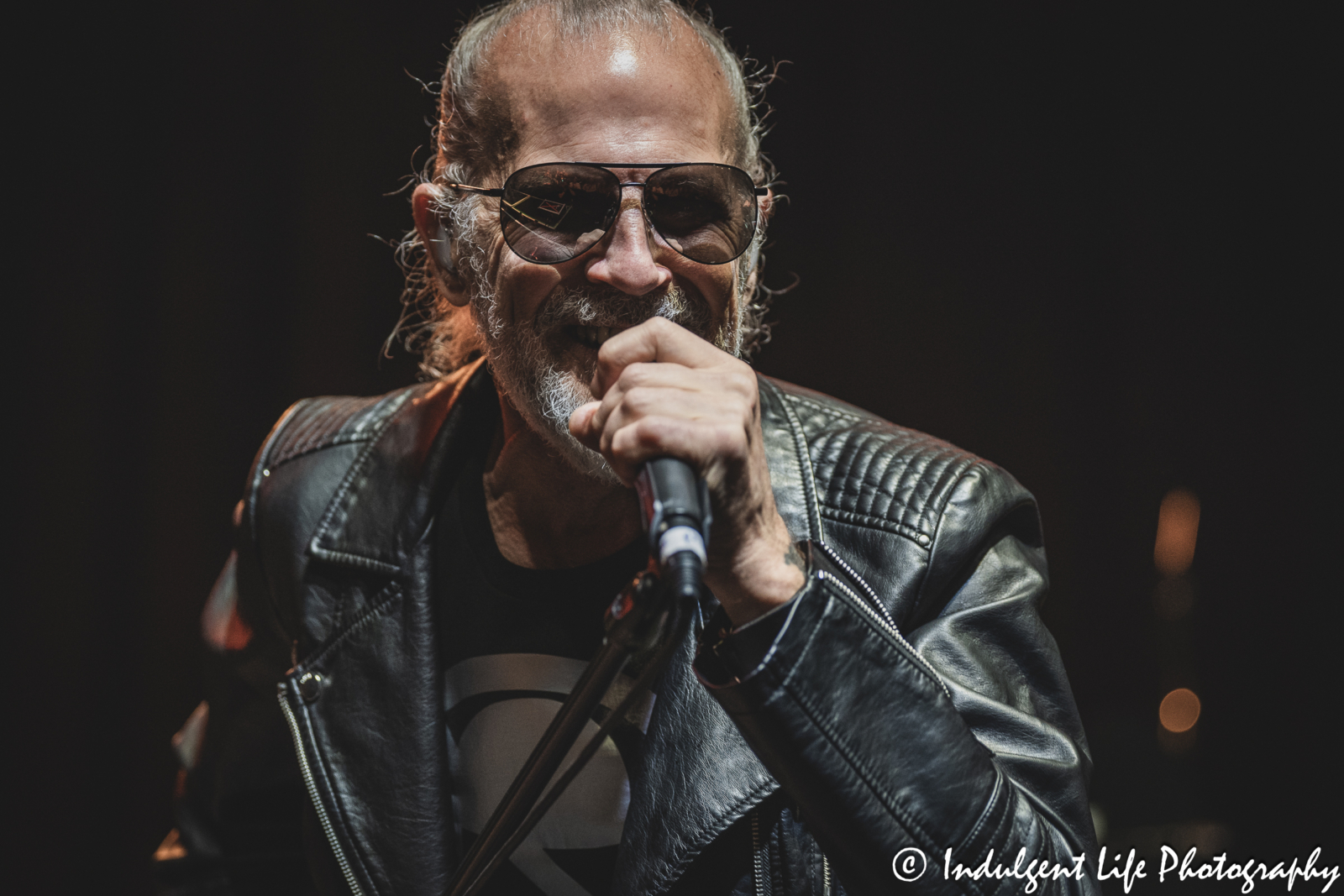 Men Without Hats lead singer Ivan Doroschuk live concert on the Totally Tubular Festival tour at Uptown Theater in Kansas City, MO on July 7, 2024.