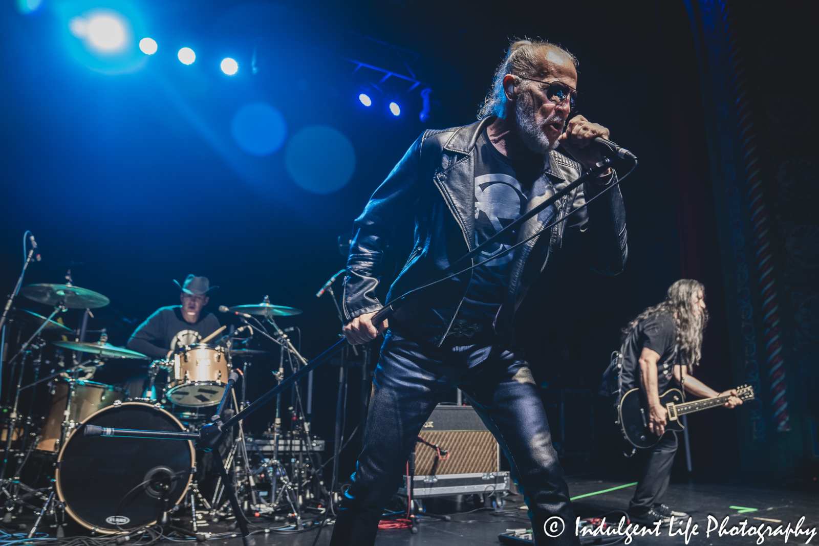 Lead singer Ivan Doroschuk of Men Without Hats performing during the Totally Tubular Festival concert at Uptown Theater in Kansas City, MO on July 7, 2024.