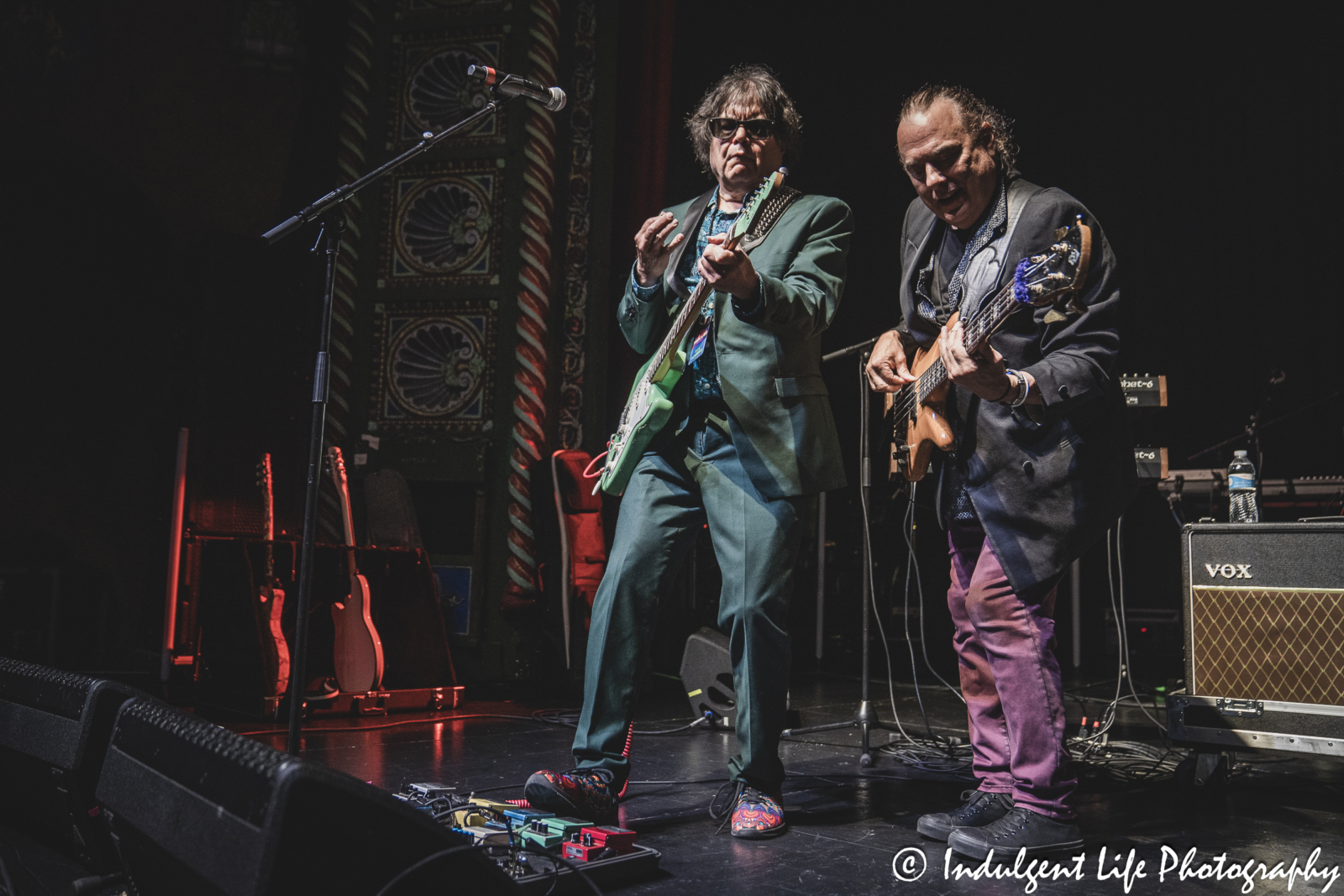 Eddie Muñoz of The Plimsouls performing live with bass guitarist Rick Reese at Uptown Theater in Kansas City, MO on July 7, 2024.