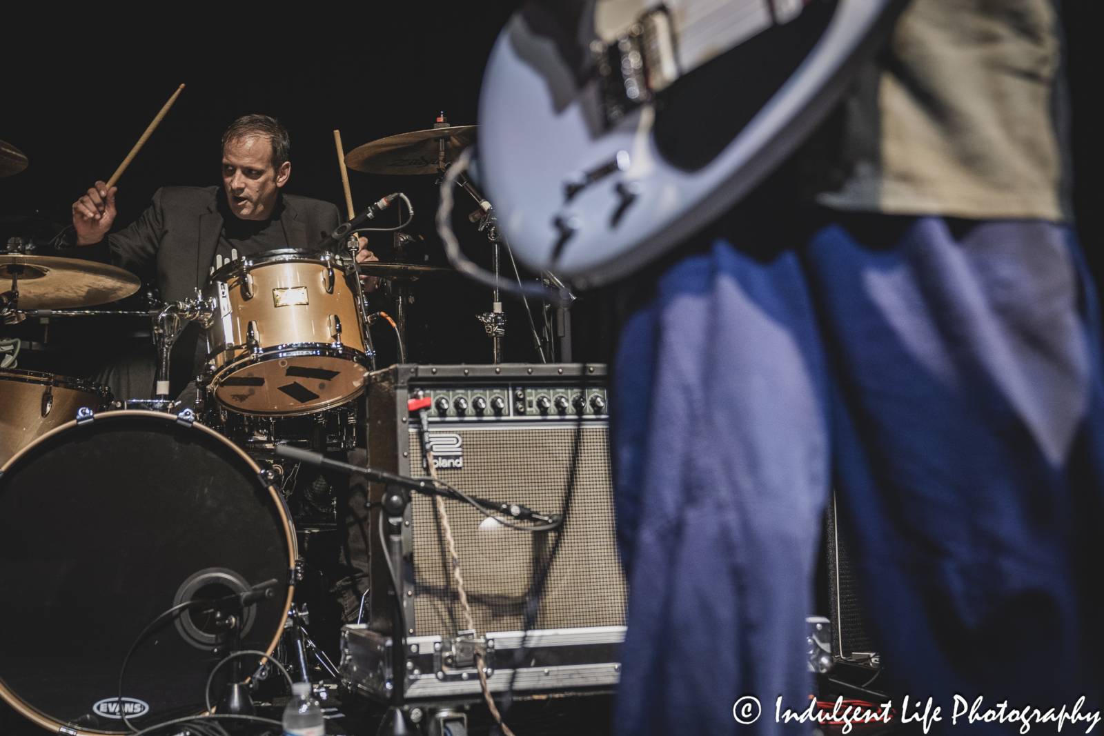 Drummer Rick West performing with Eddie Muñoz of The Plimsouls at Uptown Theater in Kansas City, MO on July 7, 2024.