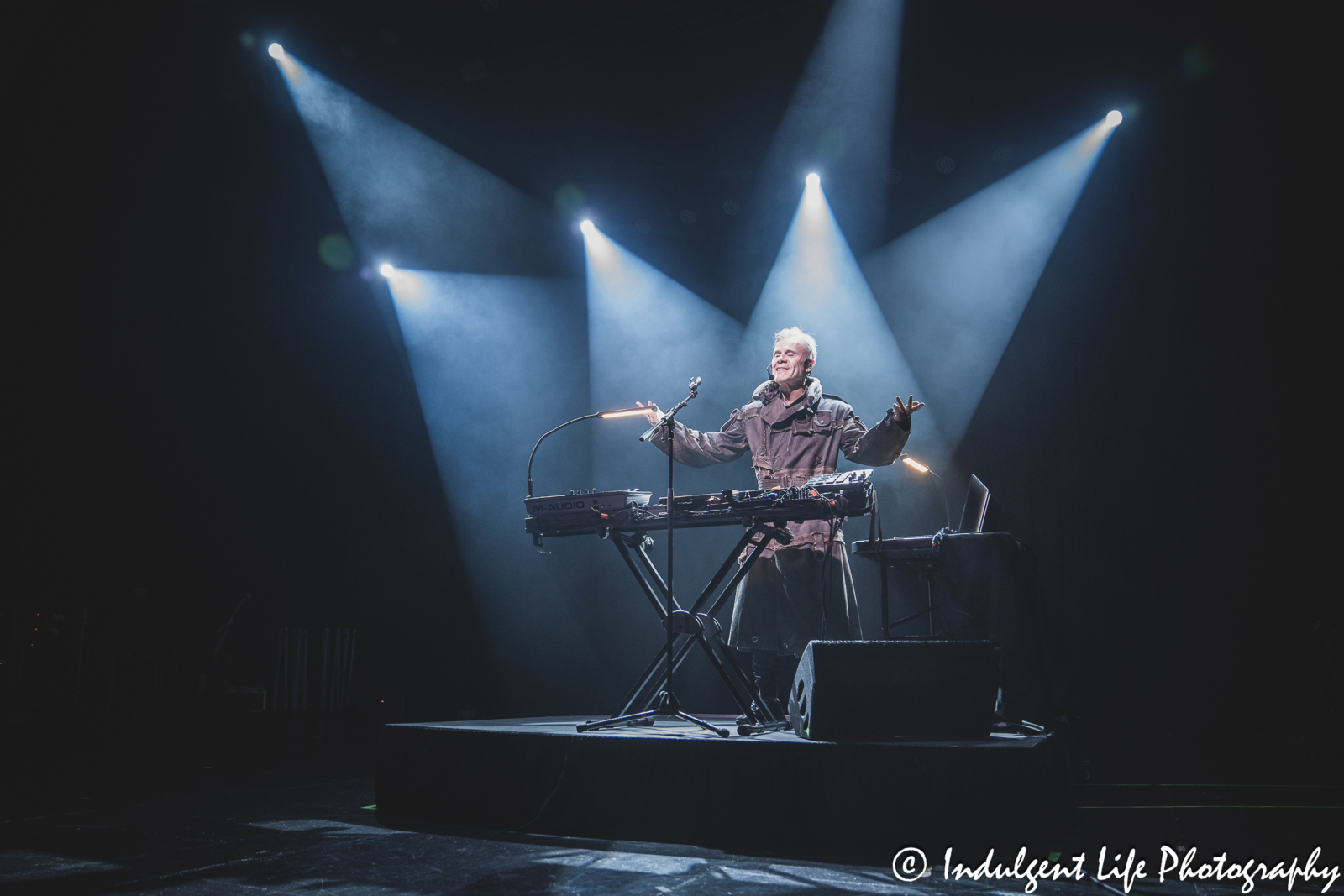 Thomas Dolby opening his headlining performance at Uptown Theater in Kansas City, MO with "Blue Monday" by New Order on July 7, 2024.