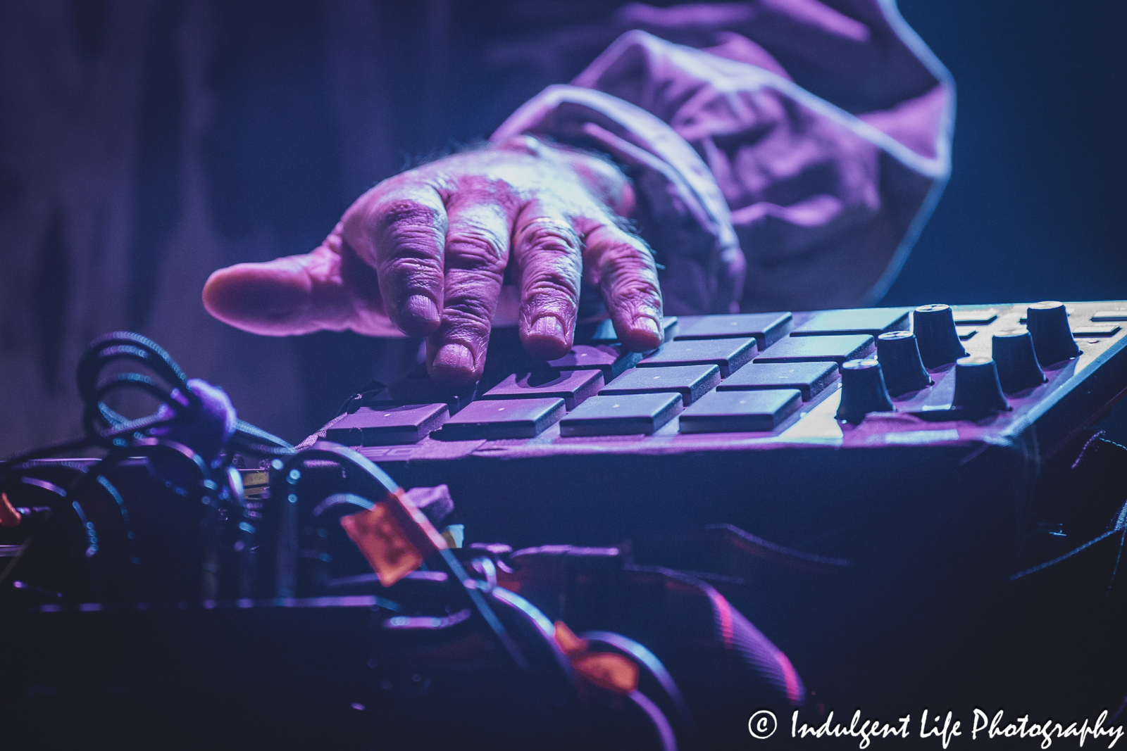 Thomas Dolby playing on his synth equipment at Uptown Theater in Kansas City, MO on July 7, 2024.