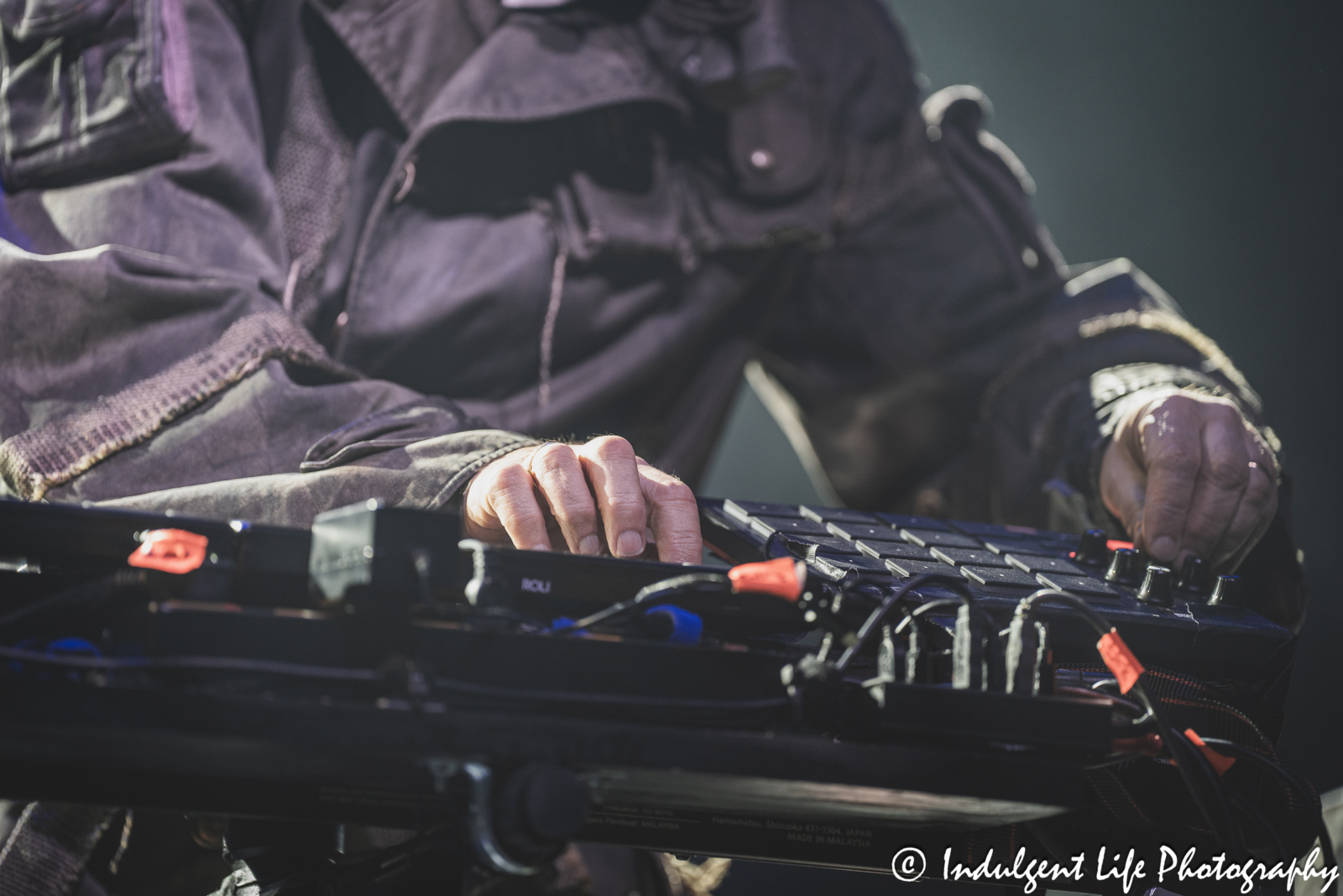 Thomas Dolby performing on his synth equipment at Uptown Theater in Kansas City, MO on July 7, 2024.