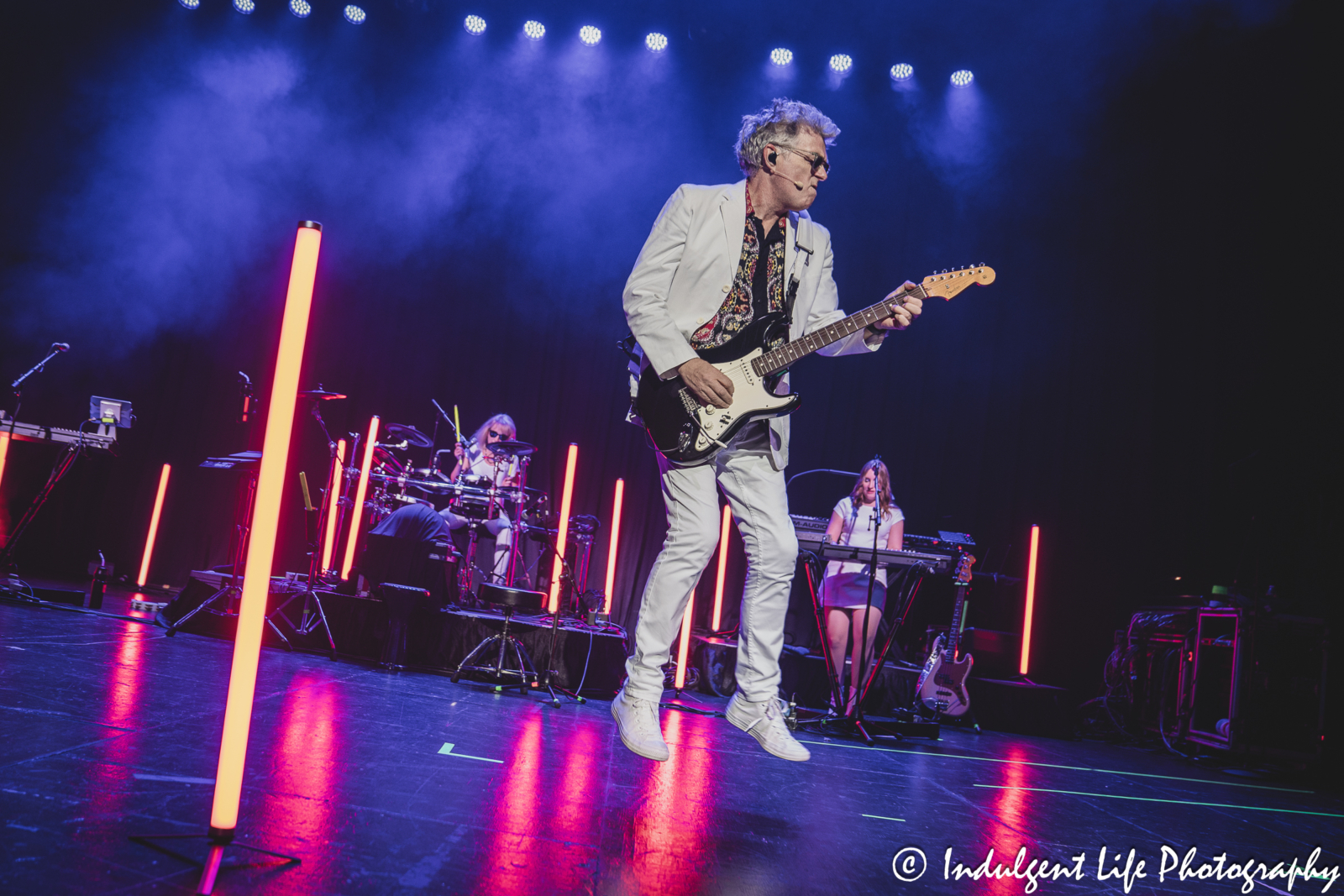 Tom Bailey of the Thompson Twins performing "Lay Your Hands on Me" live at Uptown Theater in Kansas City, MO on July 7, 2024.