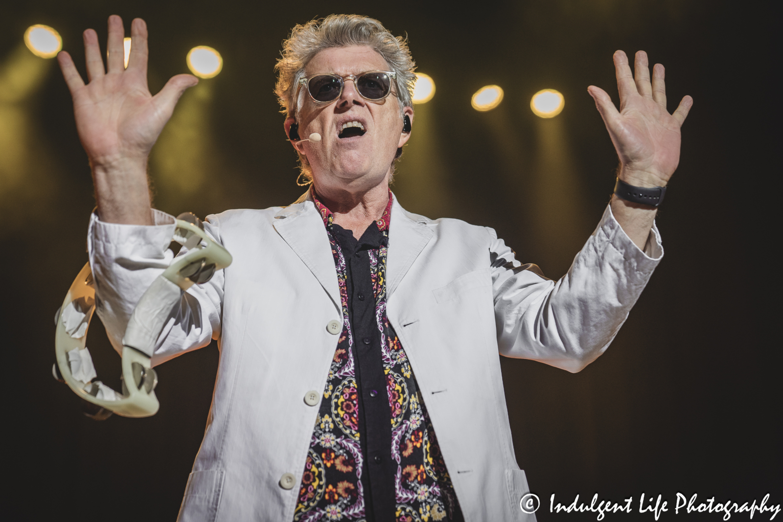 Tom Bailey of the Thompson Twins singing "Love on Your Side" at Uptown Theater in Kansas City, MO on July 7, 2024.