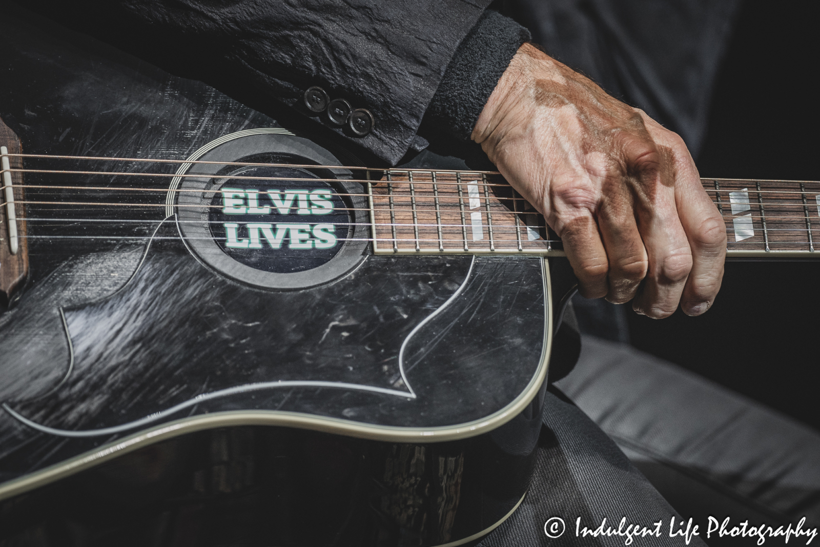 Rick Springfield's acoustic guitar he used to perform "Affair of the Heart" at Ameristar Casino in Kansas City, MO on August 24, 2024.