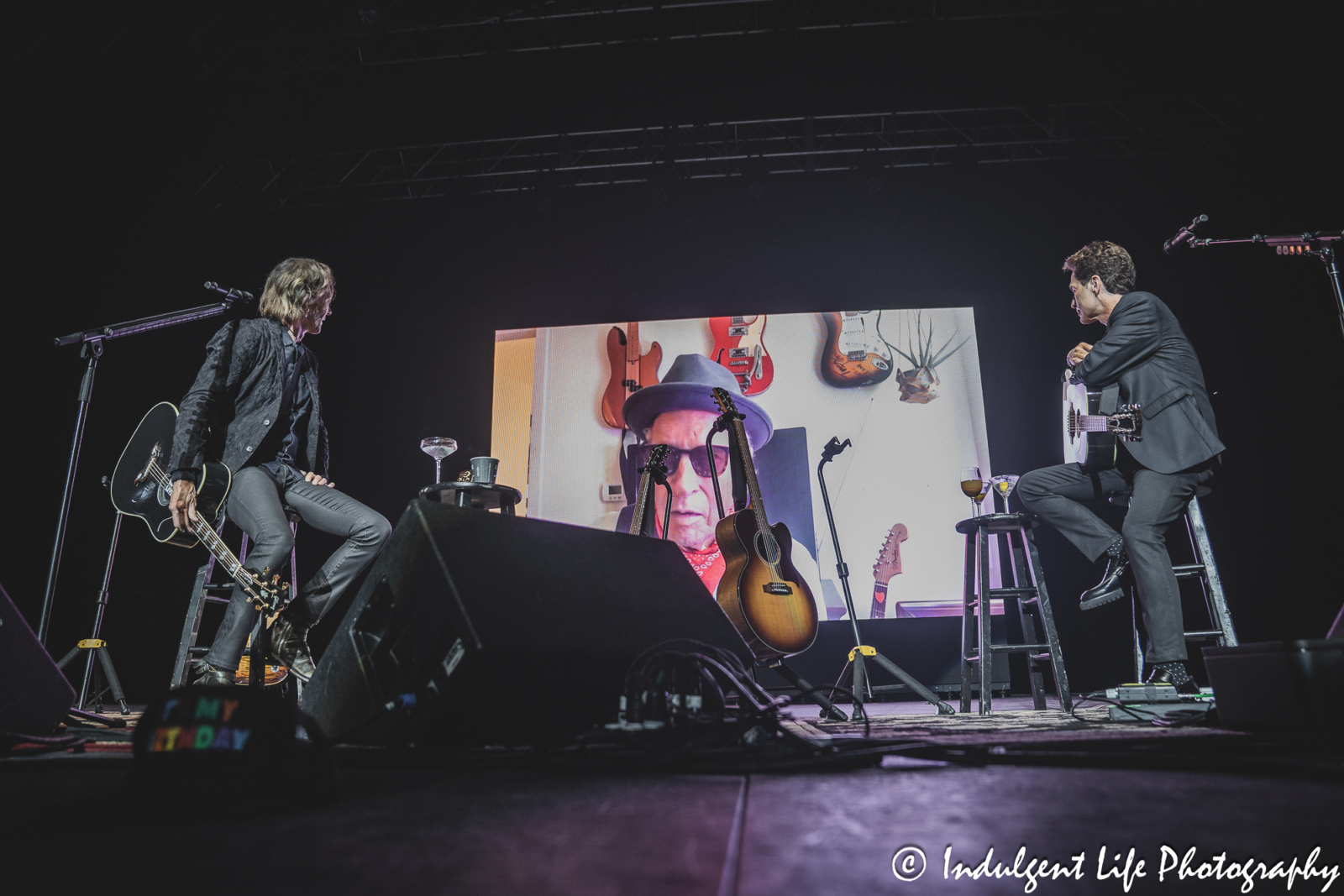 Rick Springfield receiving birthday wishes from Tommy Heath during his concert with Richard Marx at Ameristar Casino in Kansas City, MO on August 24, 2024