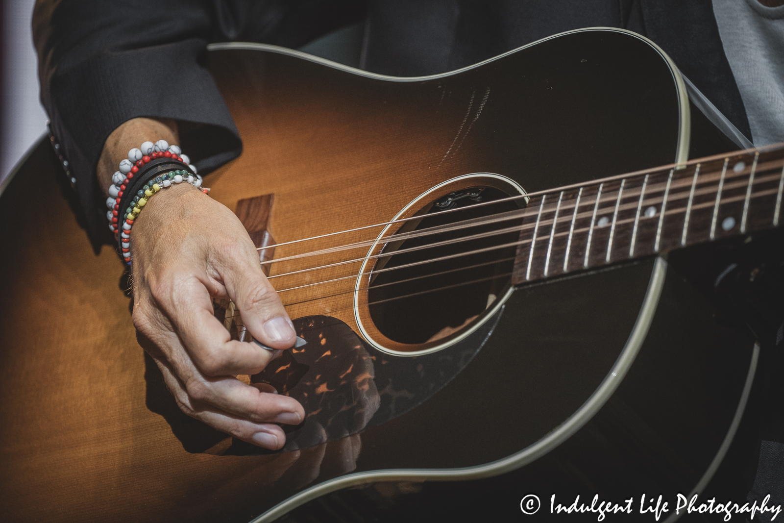 Acoustic guitar of Richard Marx as he performed "The Way She Loves Me" at Ameristar Casino's Star Pavilion in Kansas City, MO on August 24, 2024.