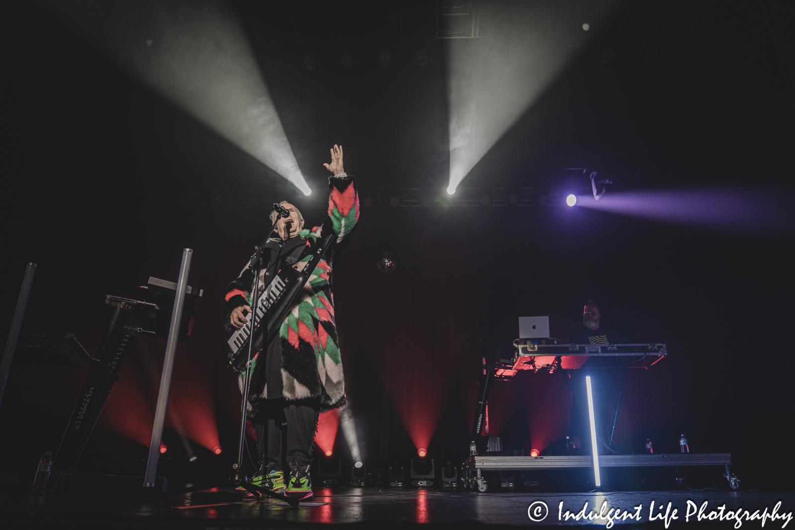 Howard Jones performing "Like to Get to Know You Well" with bandmate Robbie Bronnimann at Uptown Theater in Kansas City, MO on August 25, 2024.