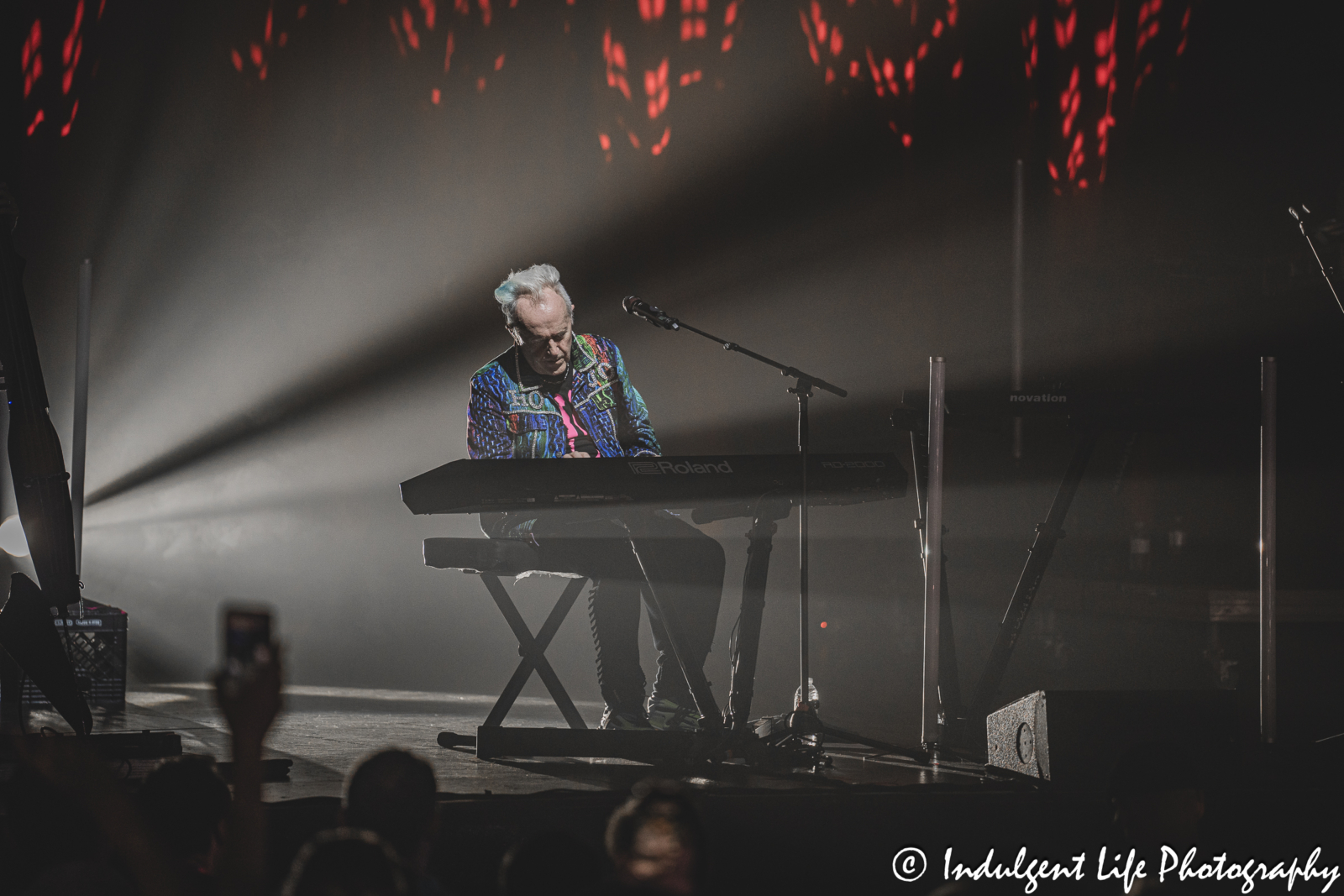 Howard Jones on the keyboard playing "No One Is to Blame" live in concert at Uptown Theater in Kansas City, MO on August 25, 2024.