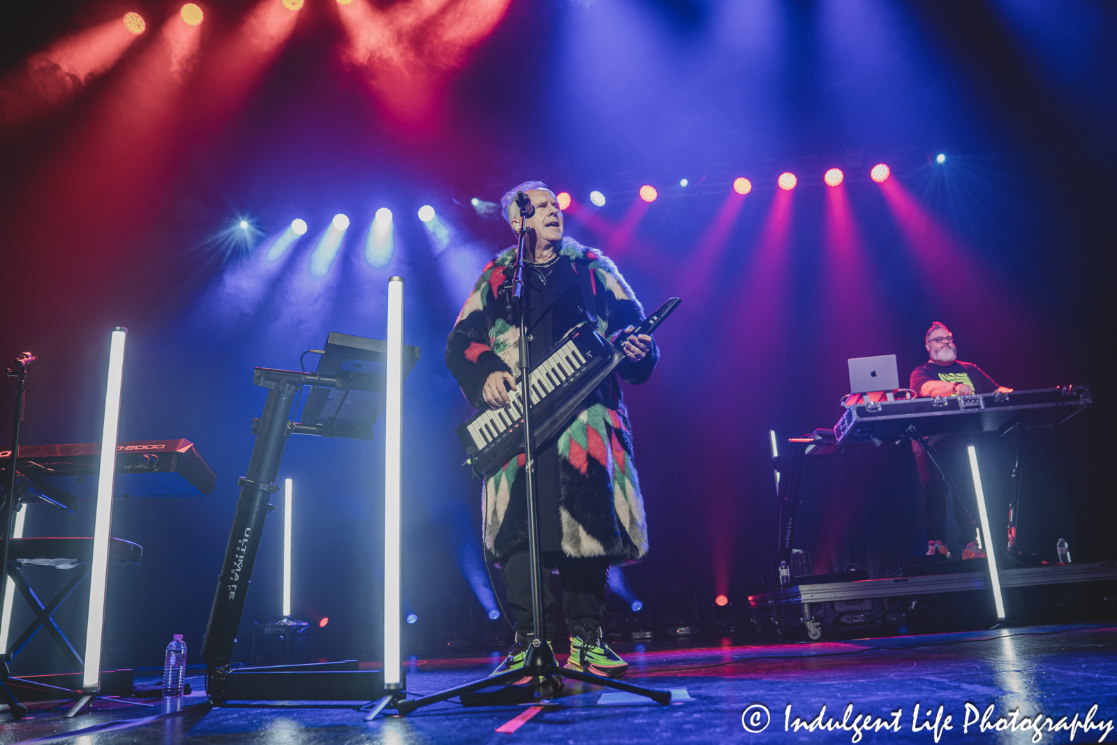 Howard Jones performing "New Song" with bandmate Robbie Bronnimann at Uptown Theater in Kansas City, MO on August 25, 2024.