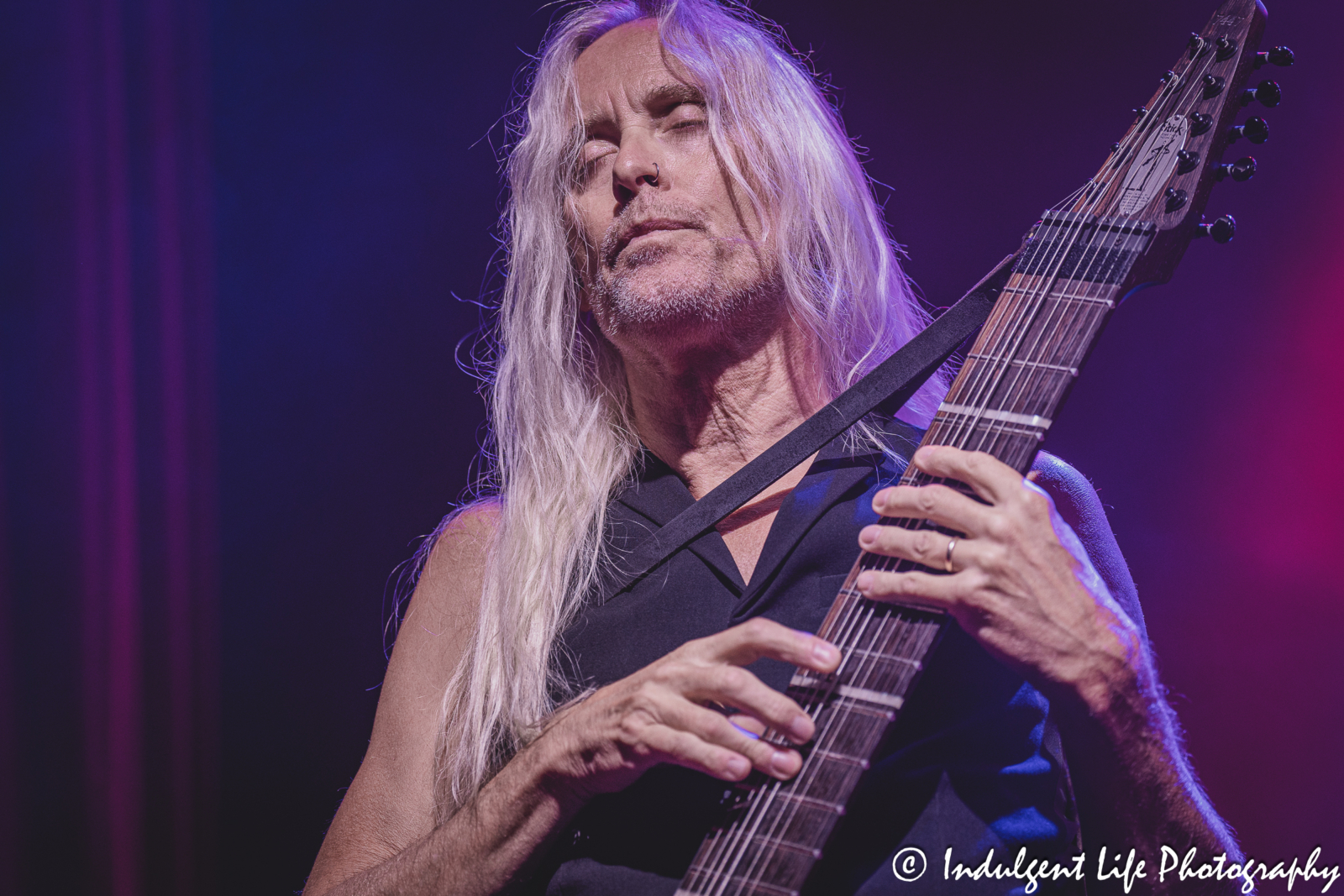 Kajagoogoo bass guitar player Nick Beggs of performing with Howard Jones at Uptown Theater in Kansas City, MO on August 25, 2024.