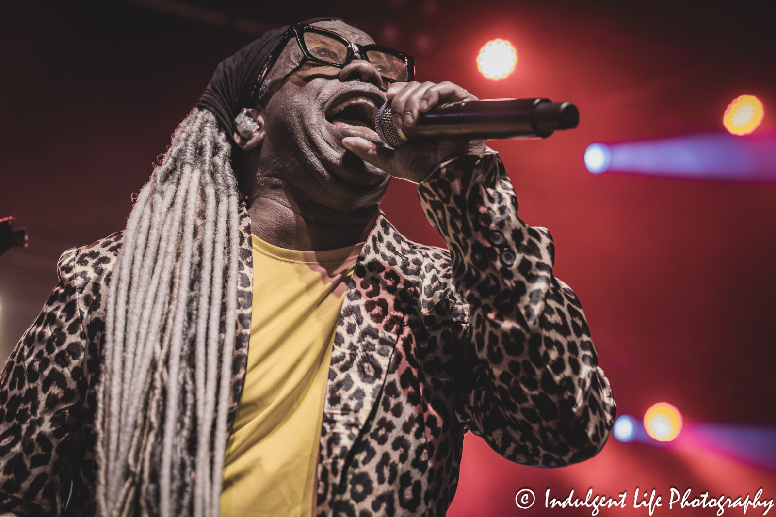 Living Colour lead vocalist Corey Glover singing live at VooDoo Lounge inside of Harrah's Hotel & Casino in North Kansas City, MO on September 1, 2024.