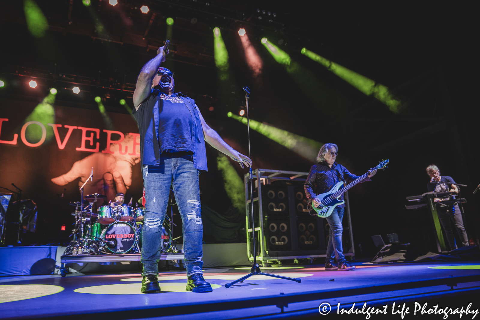 Loverboy performing "Queen of the Broken Hearts" at Azura Amphitheater in Bonner Springs, KS on October 5, 2024.